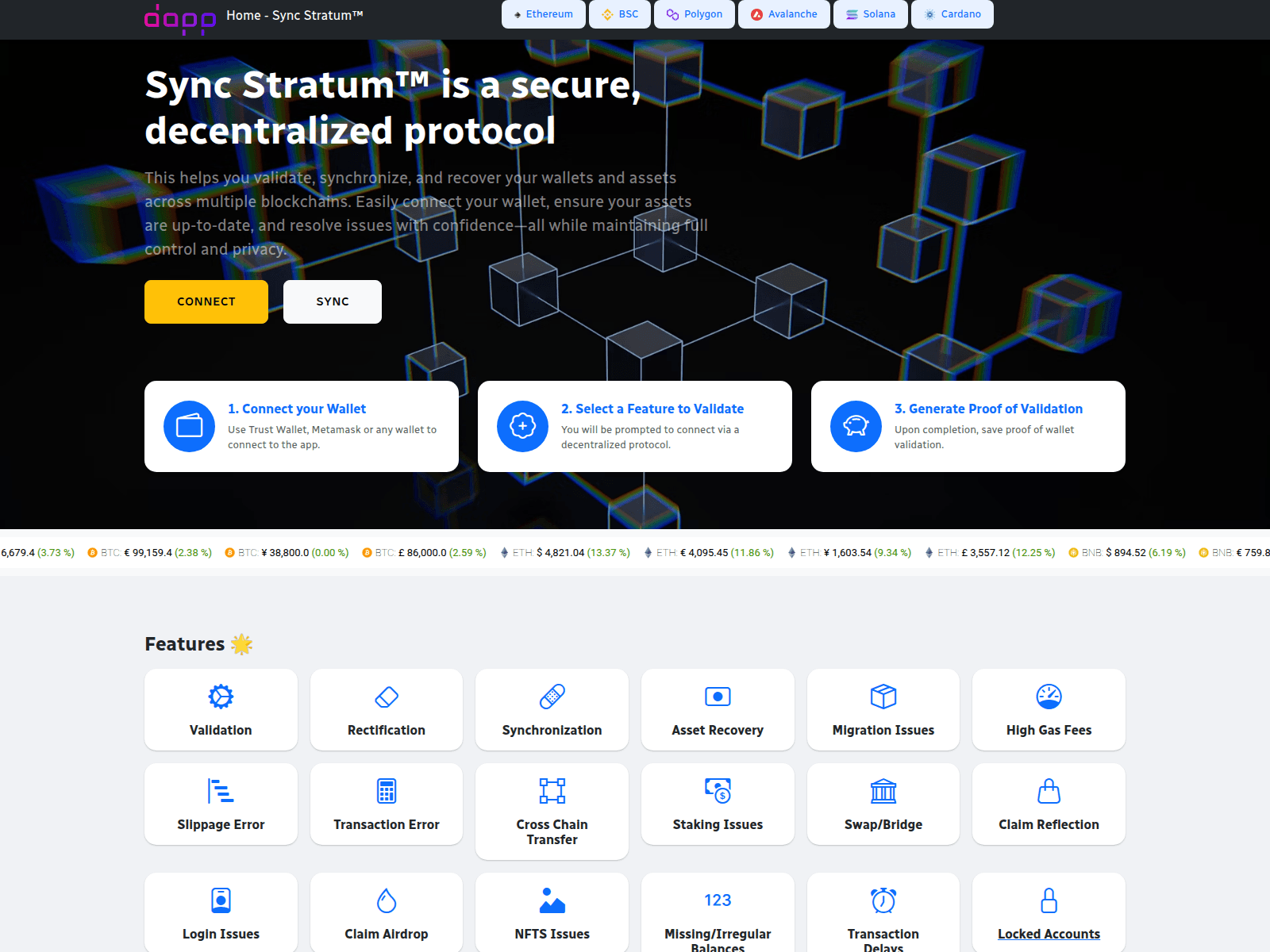 Screenshot of syncstratum.net