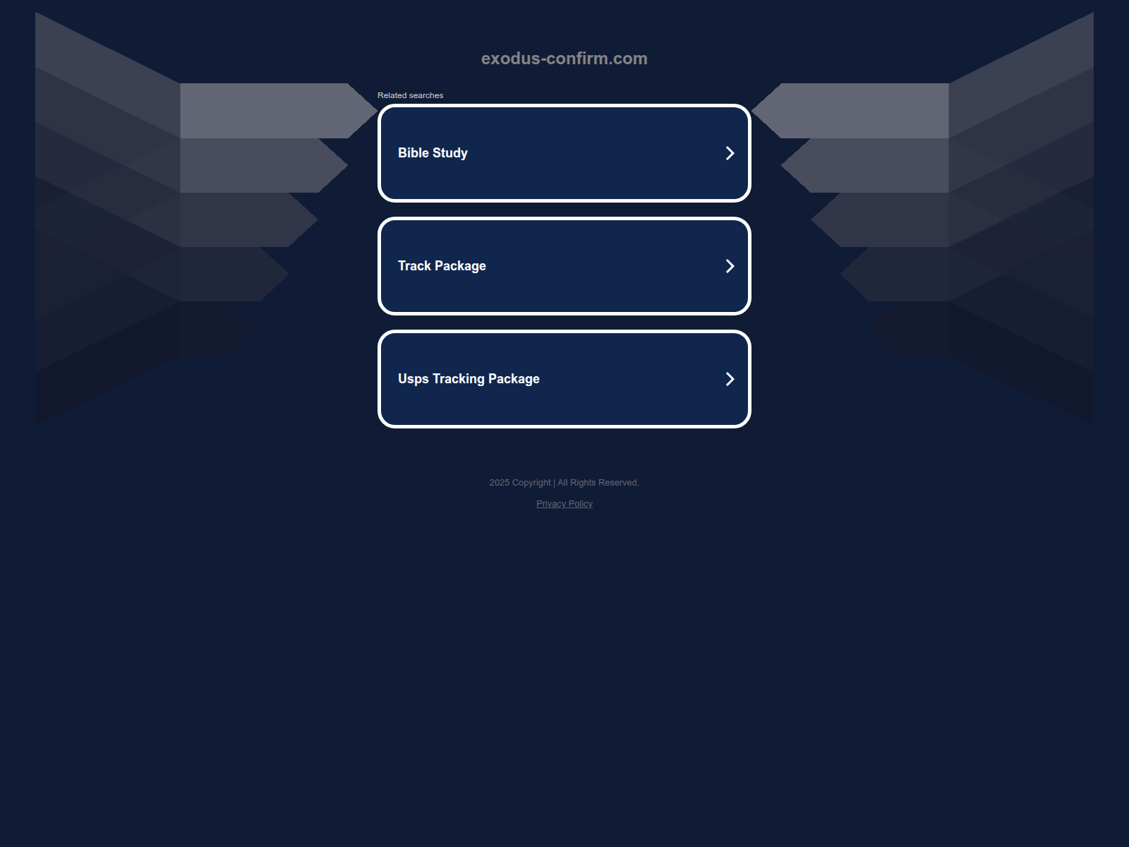 Screenshot of exodus-confirm.com