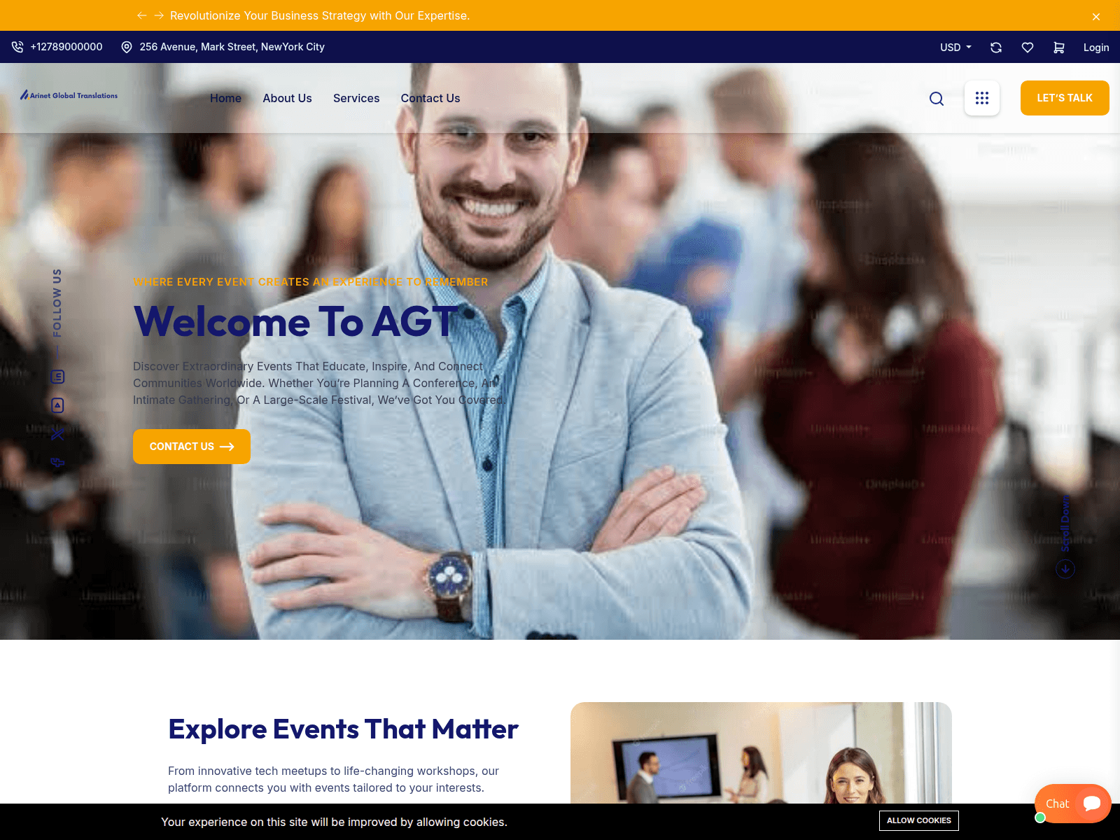 Screenshot of arinetglobaltranslations.com.affiliatemarketingslitepro.live