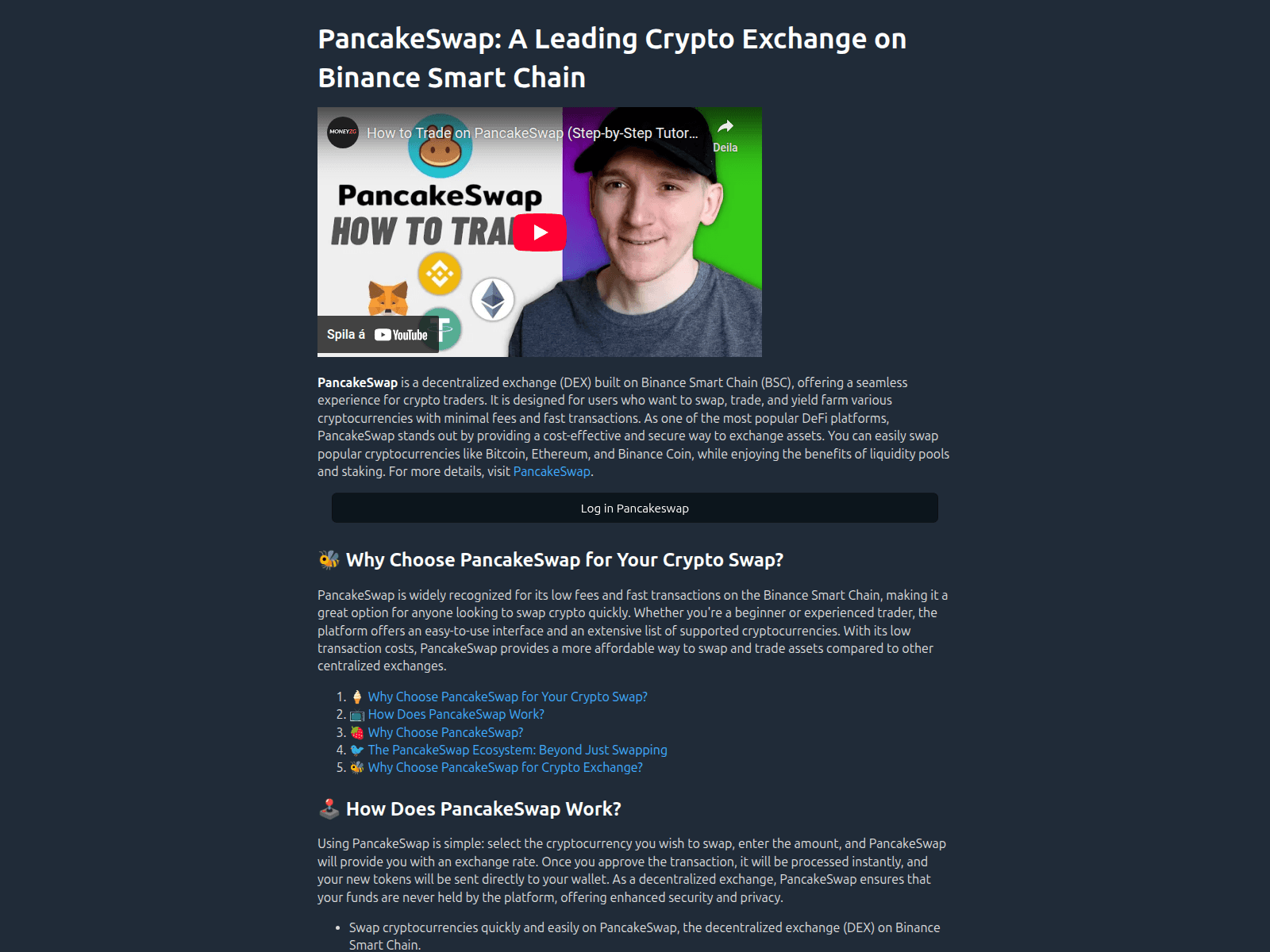 Screenshot of pancakeswapex.com