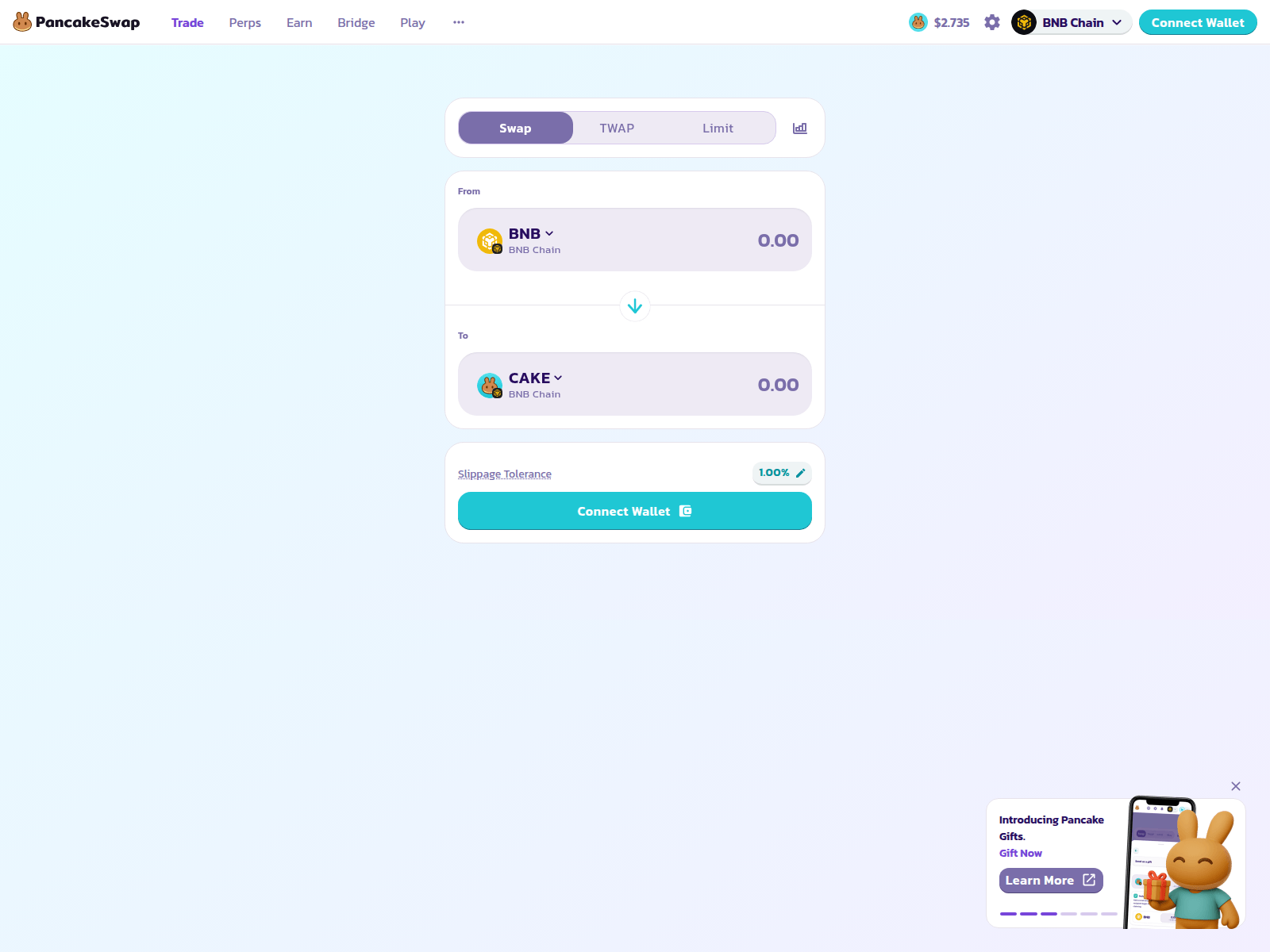 Screenshot of pancakaswep.finance