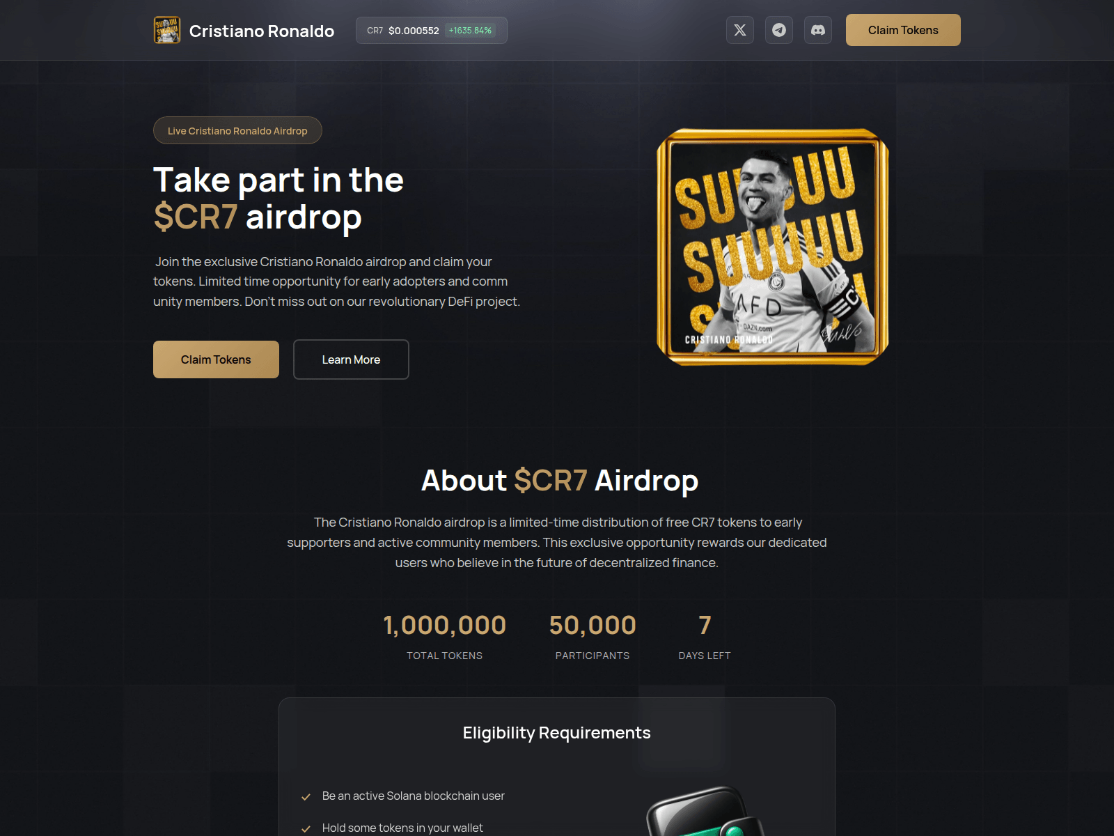 Screenshot of cr7.onsol.org