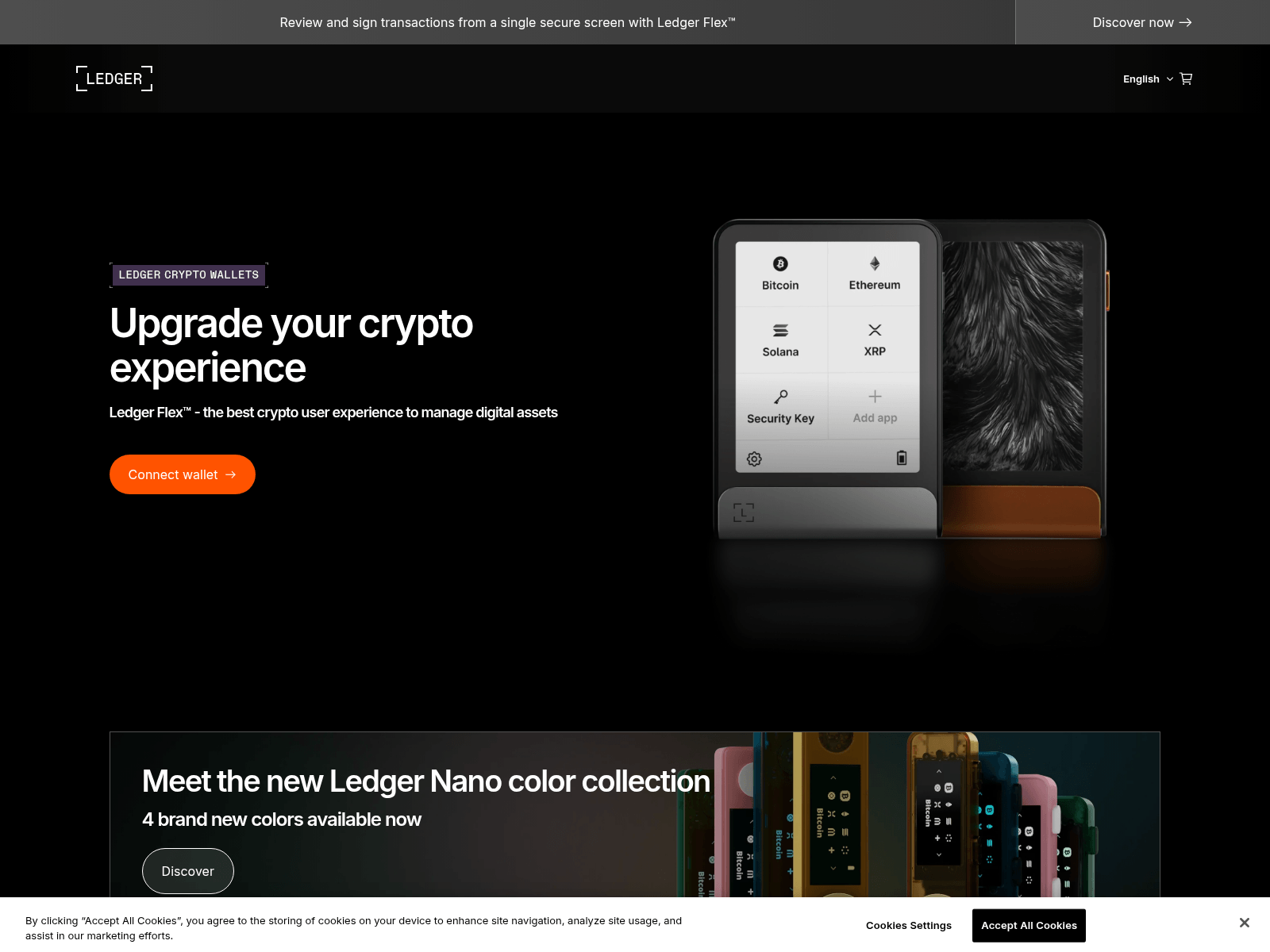 Screenshot of ledgersecurelinkdapp.com