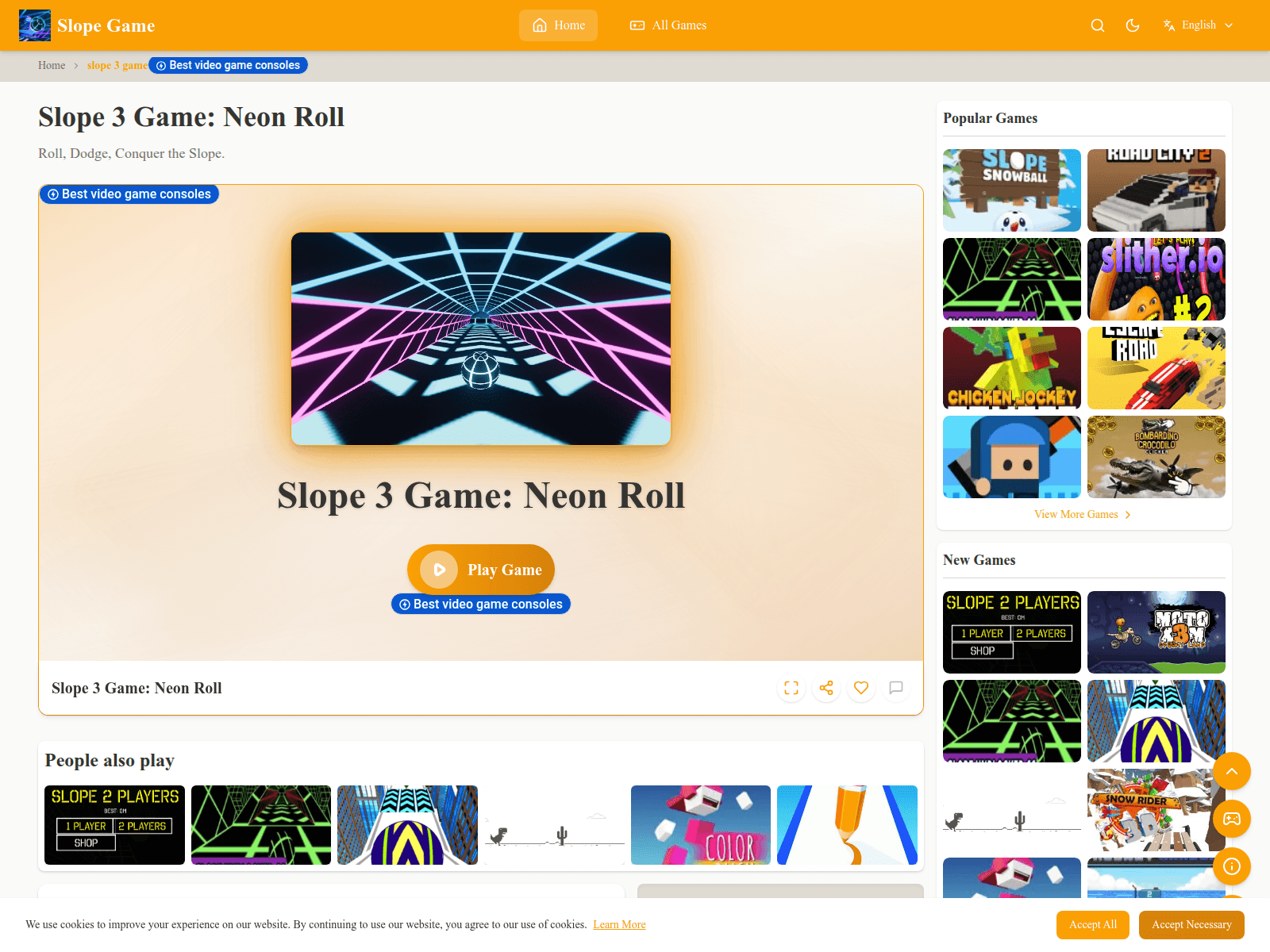 Screenshot of slopegames.net