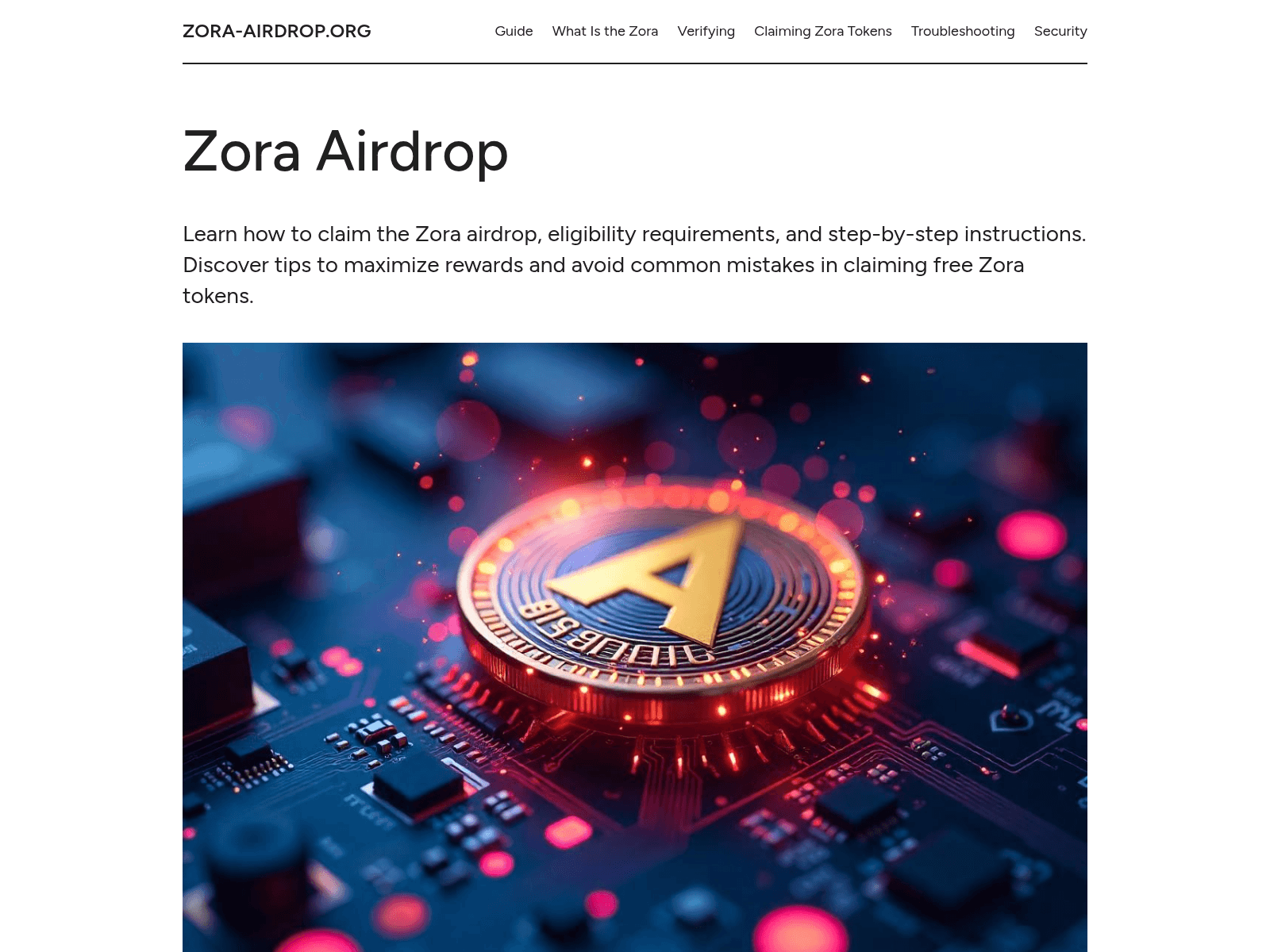 Screenshot of zora-airdrop.org
