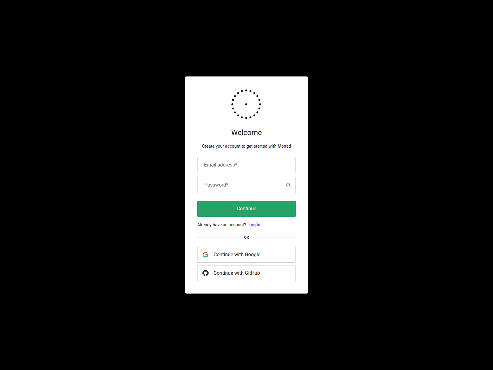 Screenshot of app.monad.security