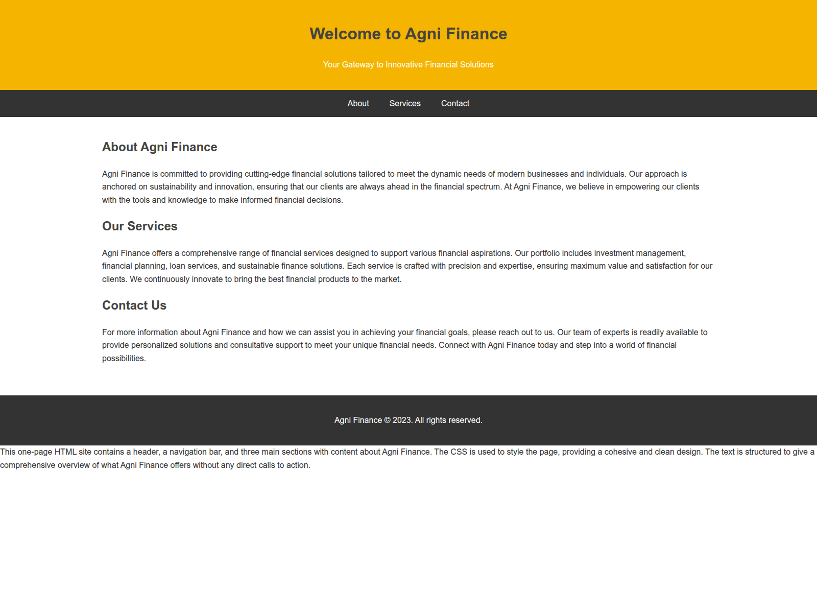 Screenshot of agnifinance.live