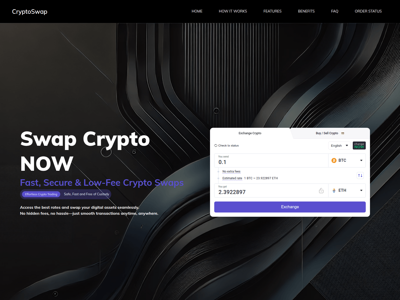 Screenshot of cryptoswap.digital