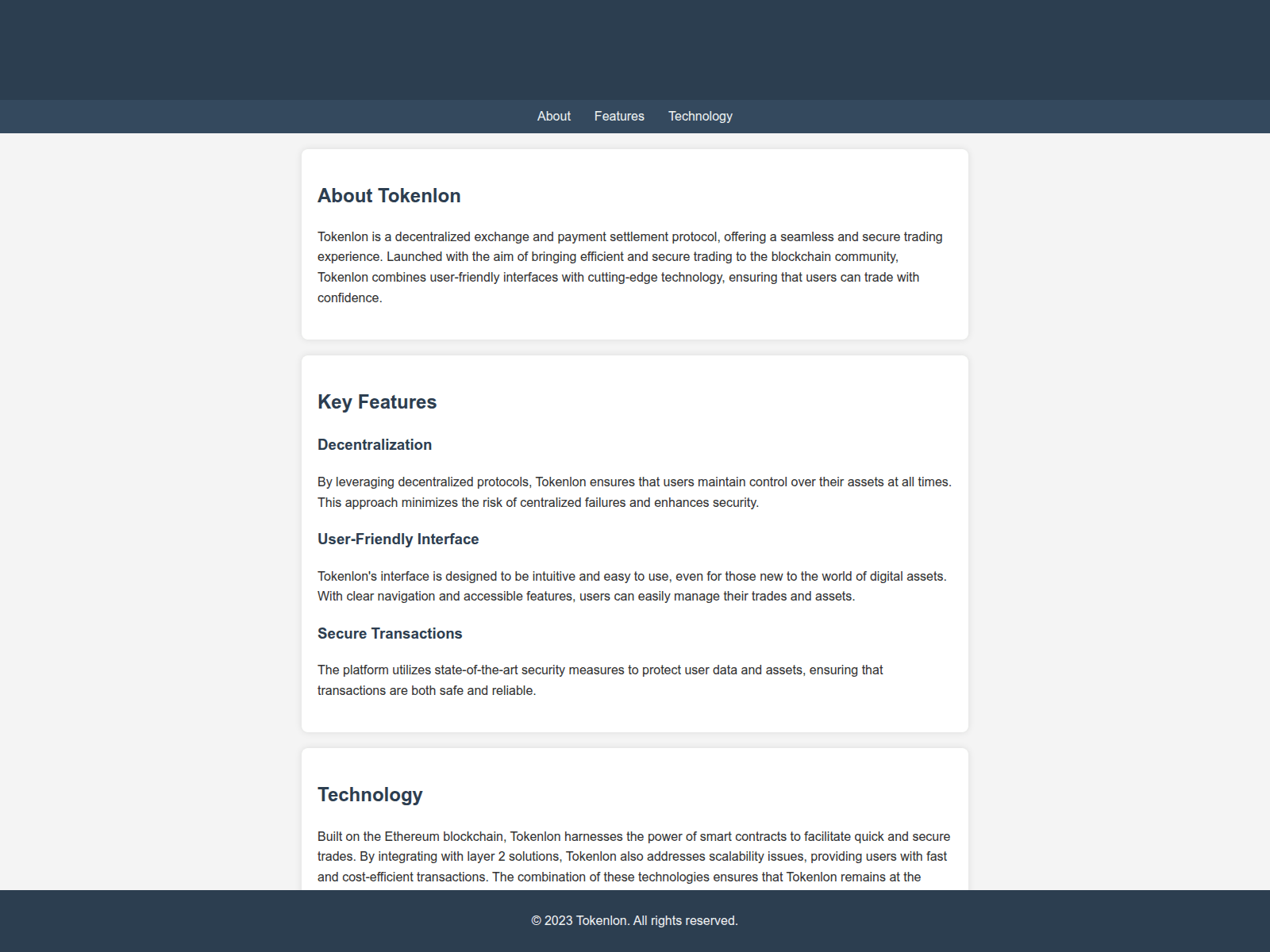Screenshot of tokenlon.live