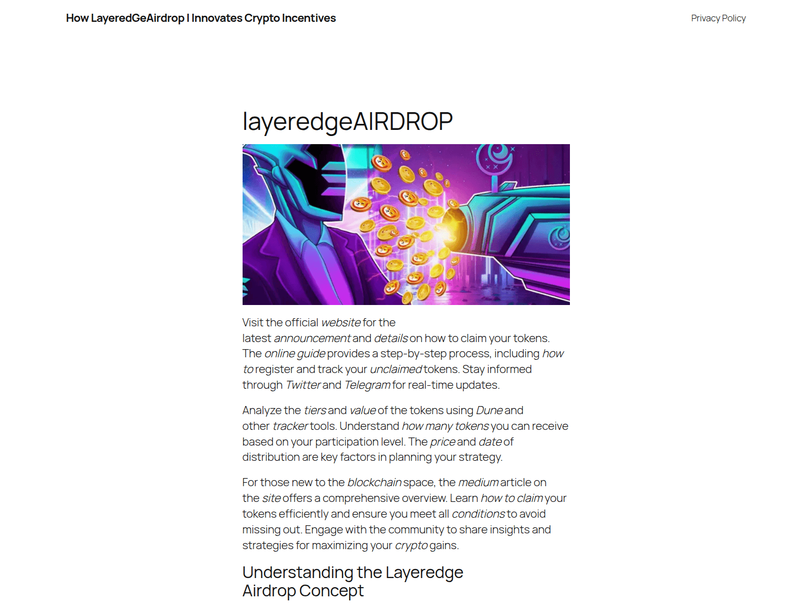 Screenshot of layeredgeairdrop.info