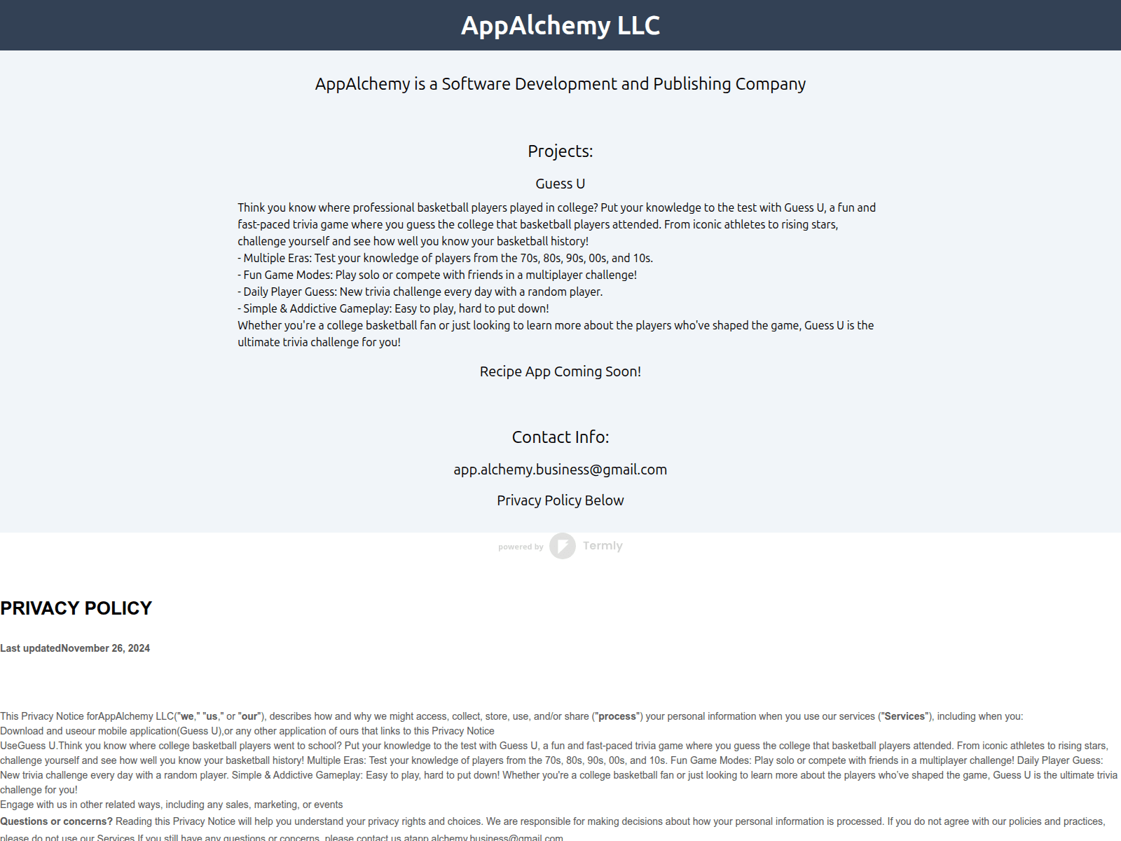 Screenshot of app-alchemy.com