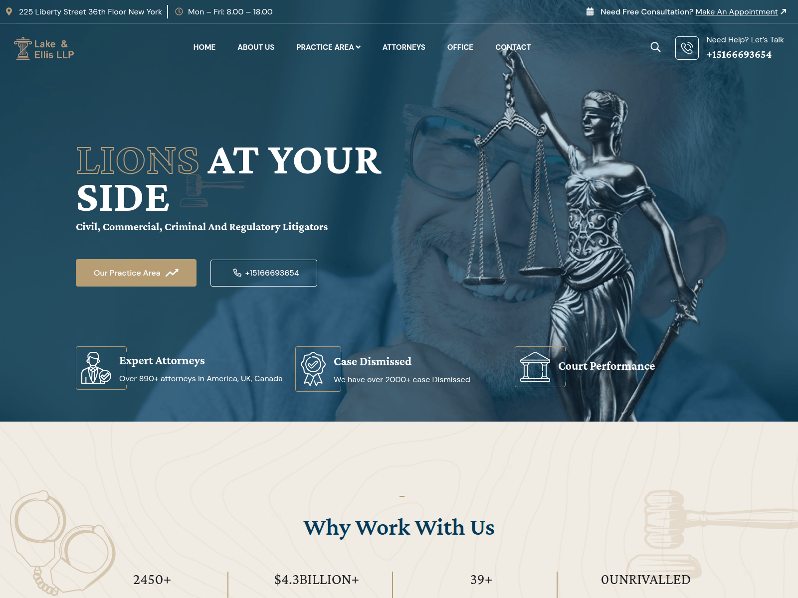 Screenshot of lakeandellisllp.com