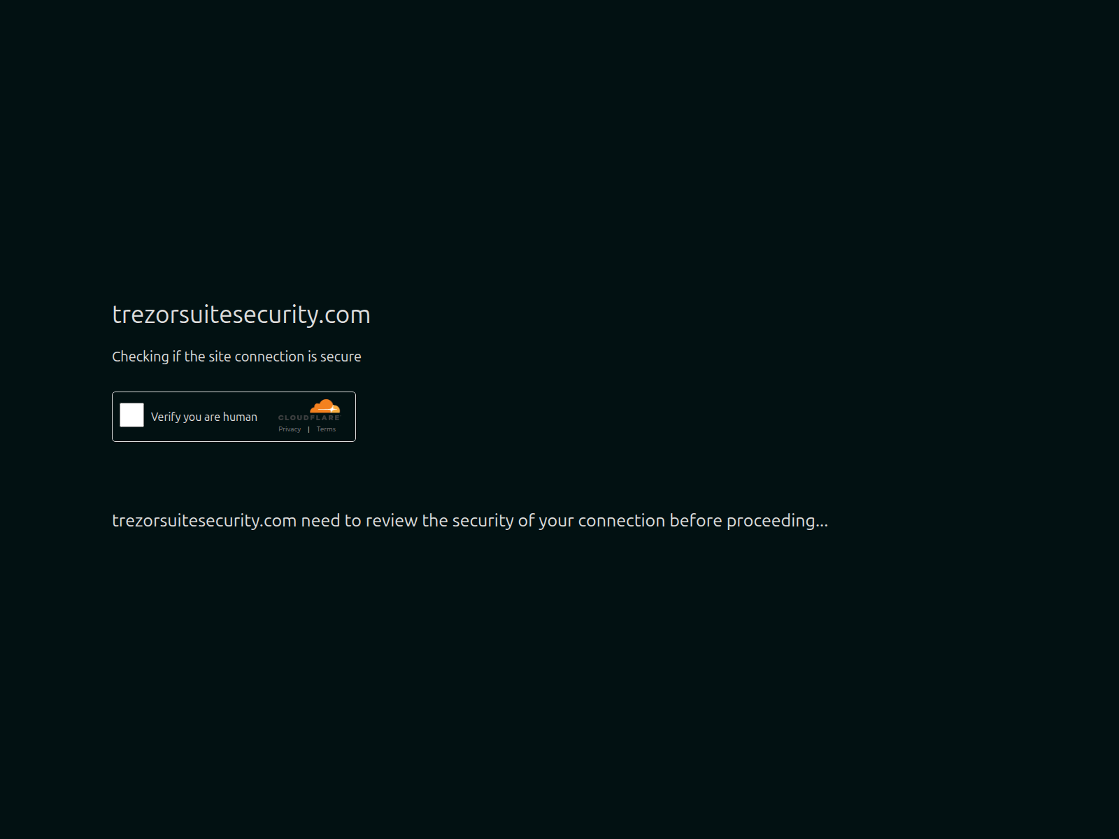 Screenshot of trezorsuitesecurity.com