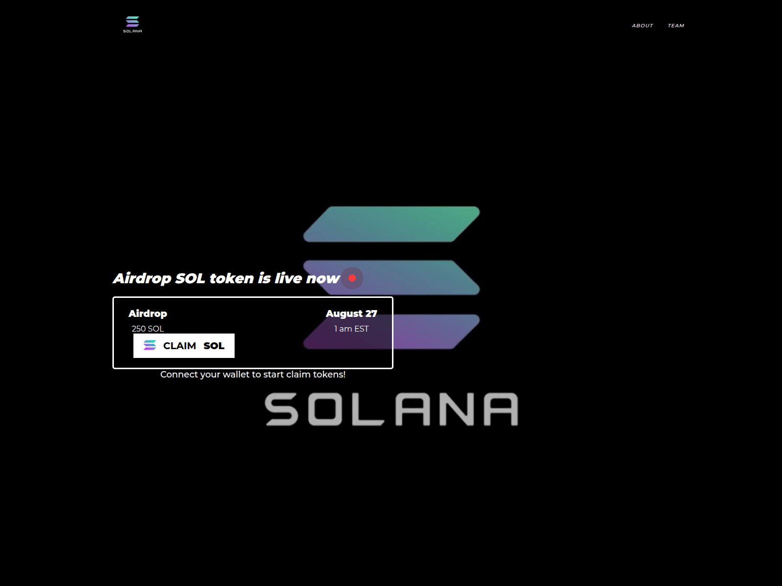 Screenshot of airdropsolananetwork.netlify.app