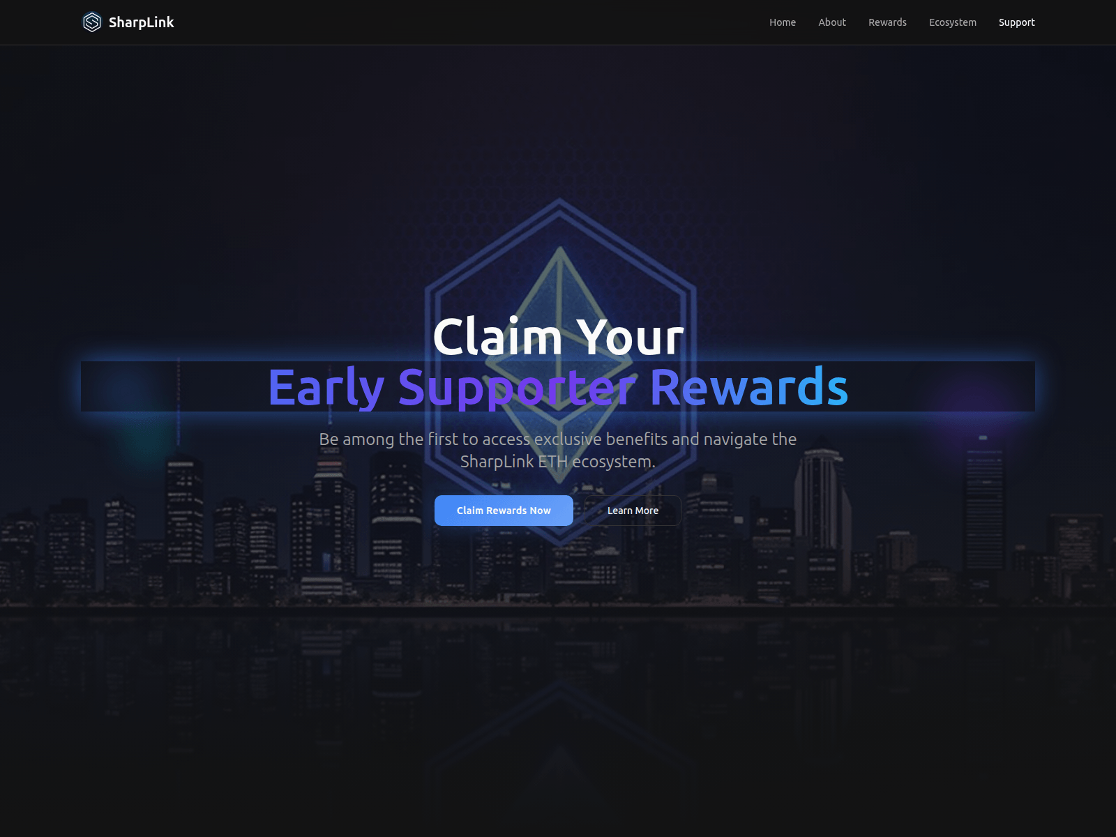 Screenshot of sharplinkrewards.site
