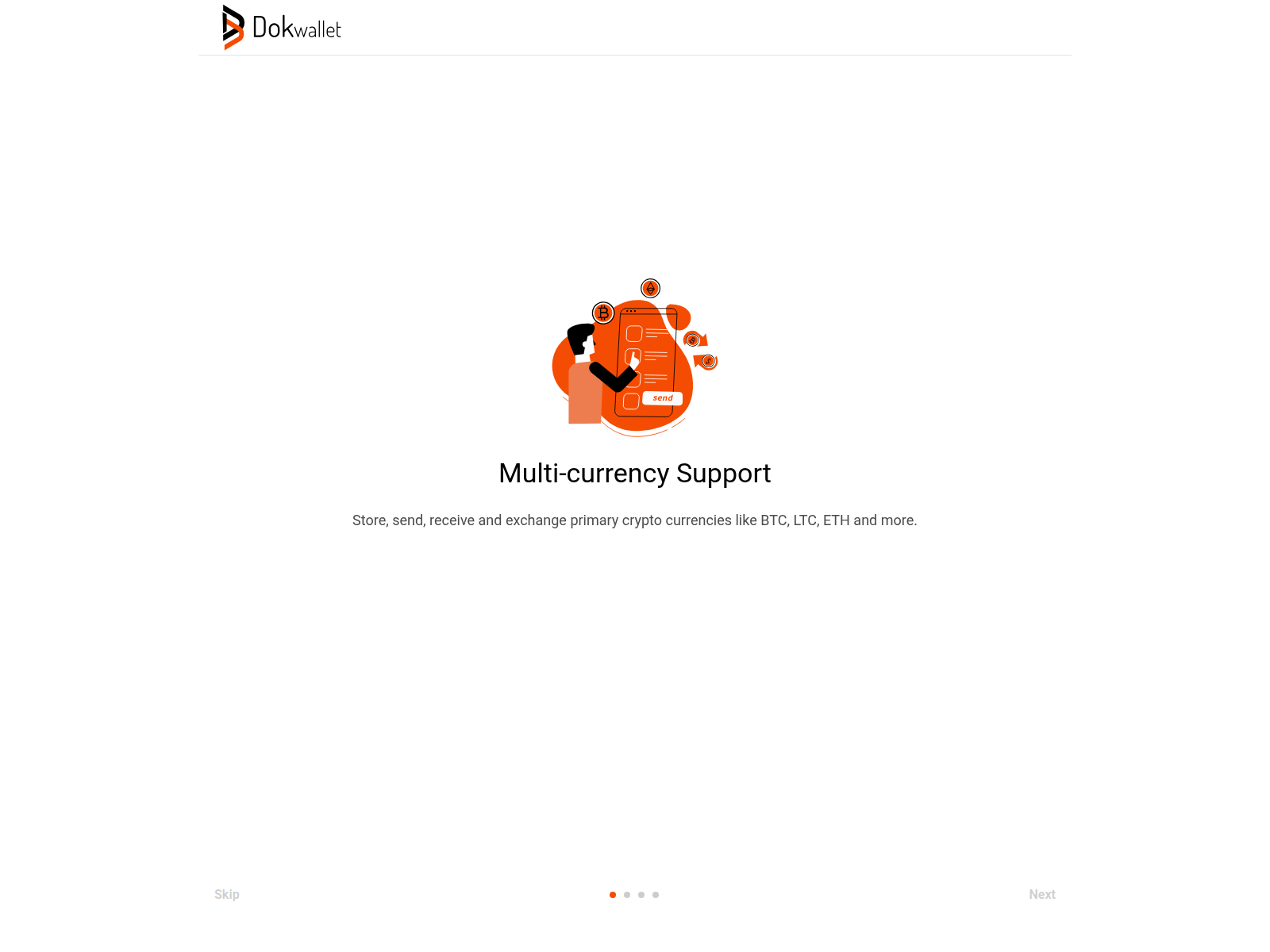Screenshot of www.dokwallet.app