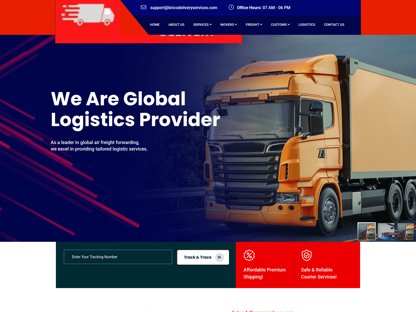 Screenshot of bricodeliveryservices.com