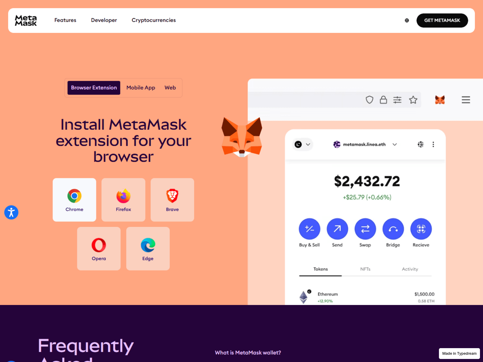 Screenshot of secure-memasklogin.typedream.app