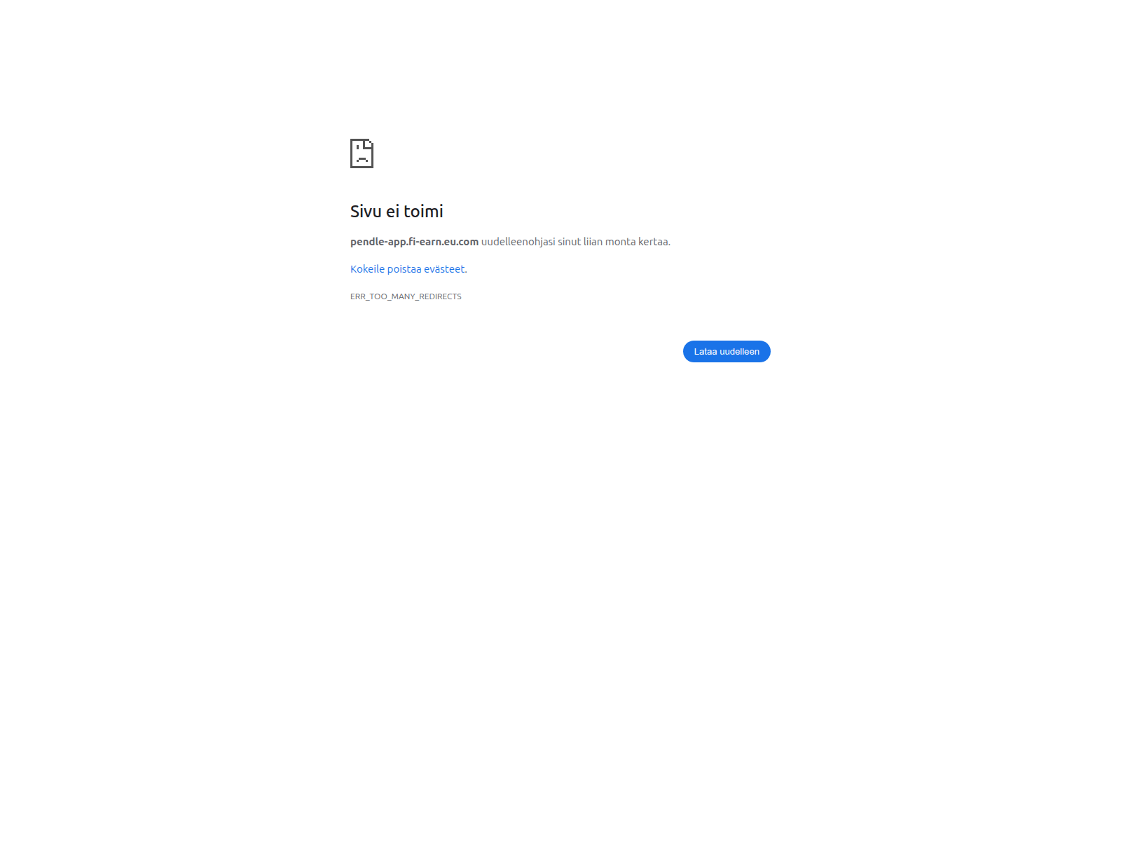 Screenshot of pendle-app.fi-earn.eu.com