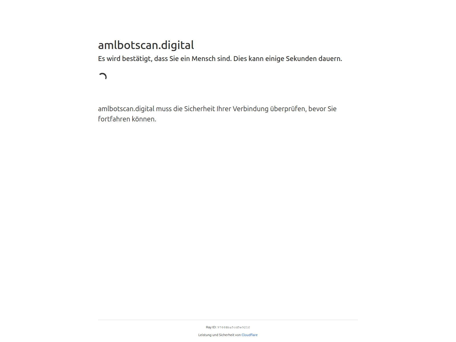 Screenshot of amlbotscan.digital