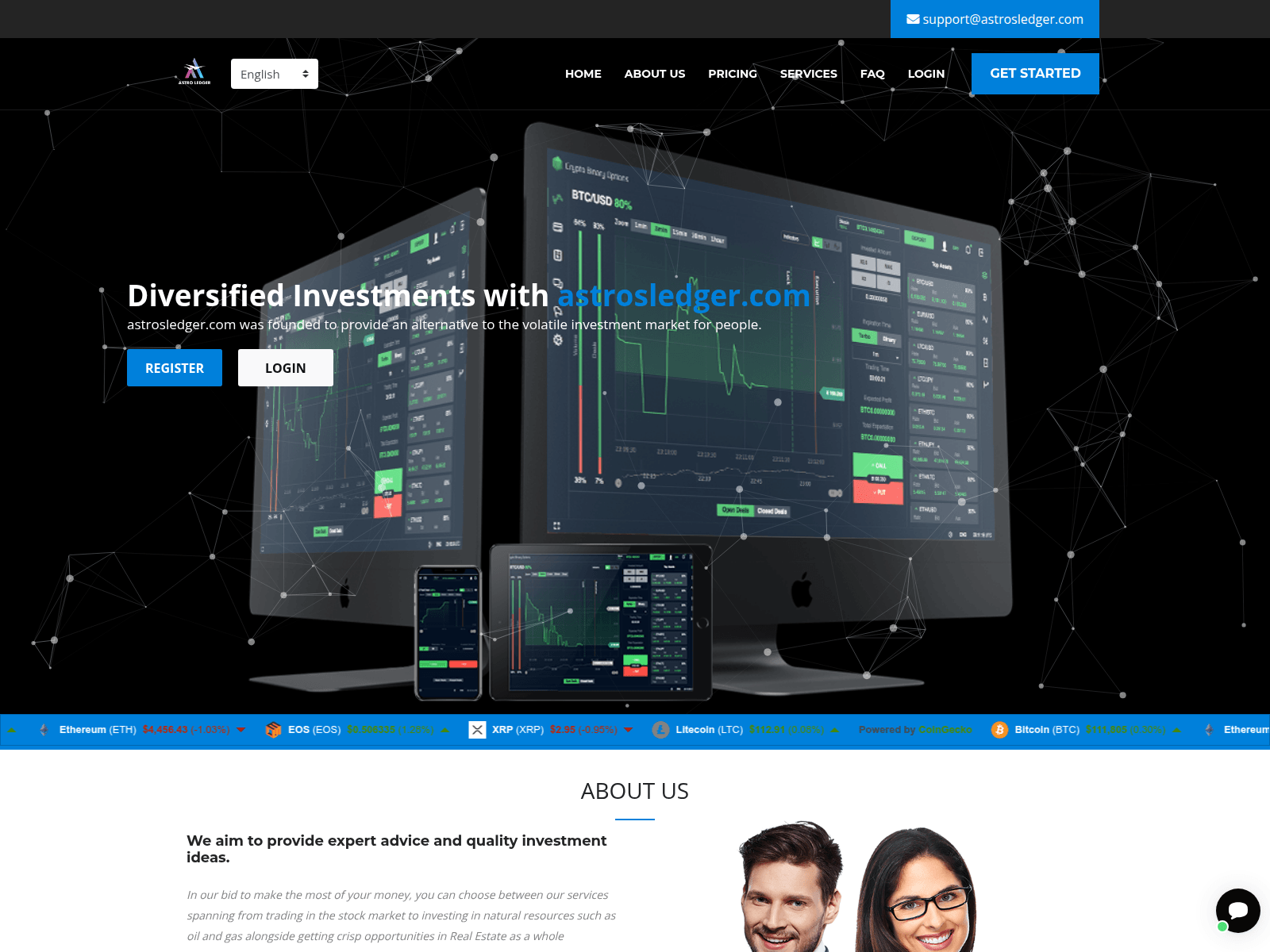 Screenshot of astrosledger.com