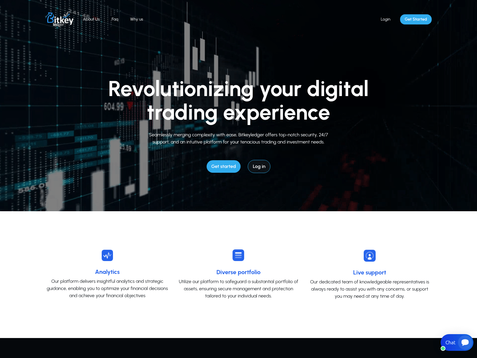 Screenshot of bitkeyledger.com