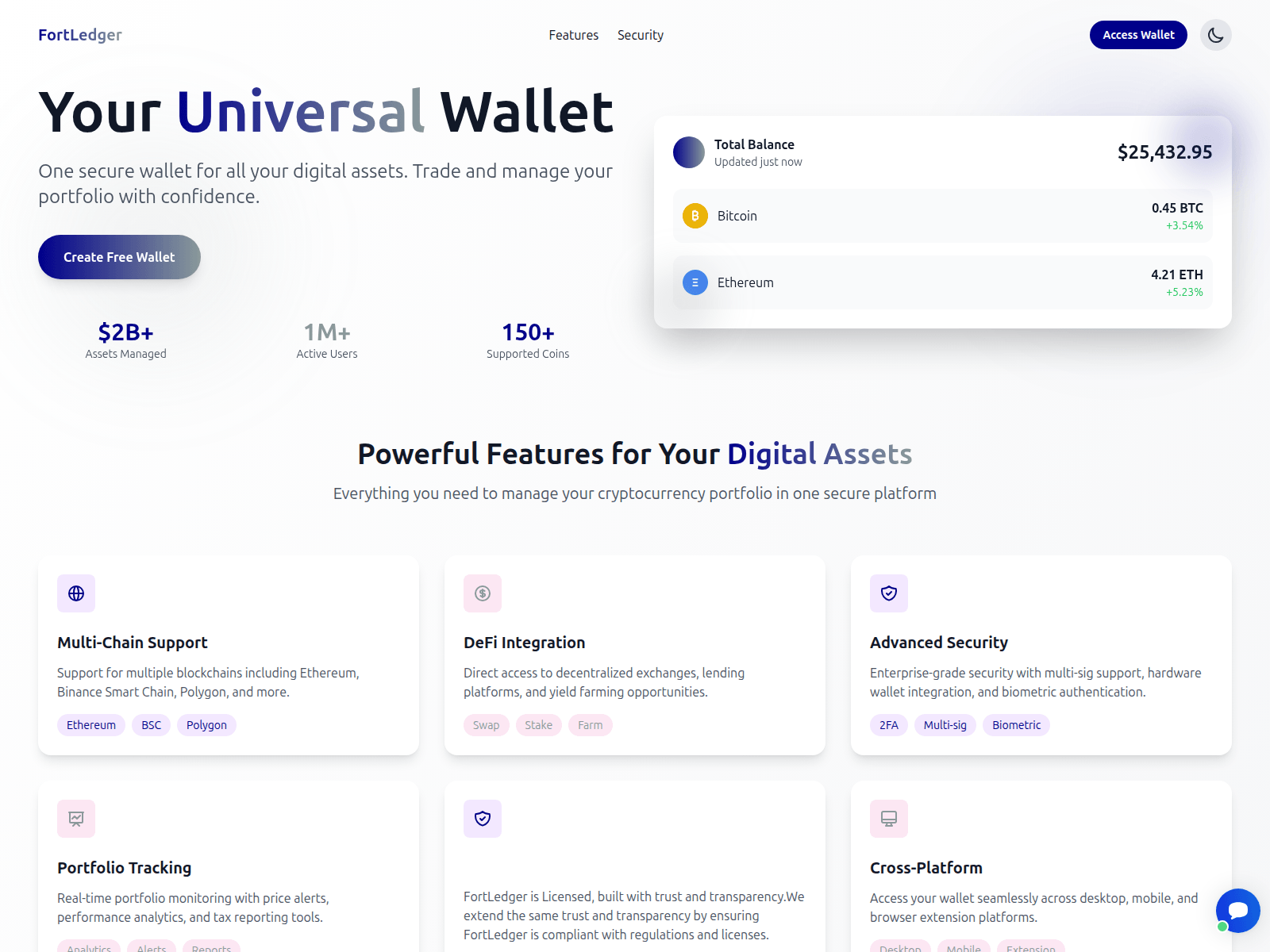 Screenshot of fortledger.com