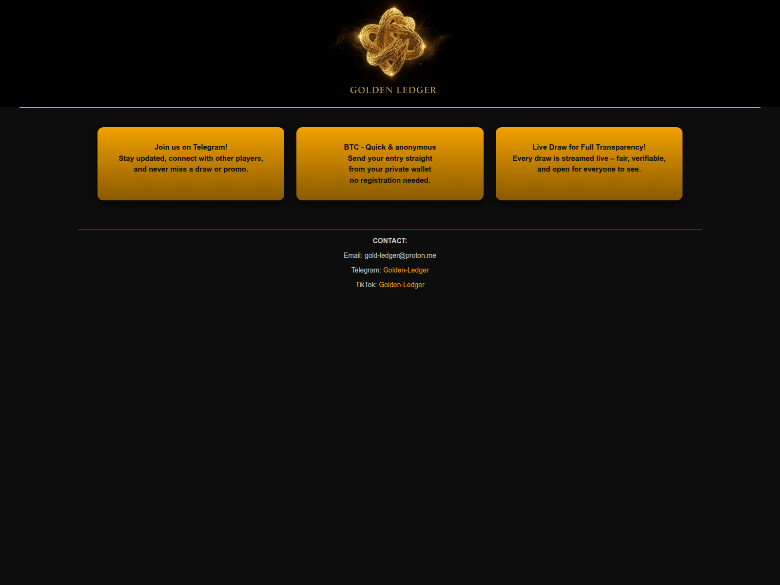 Screenshot of goldenledger.net