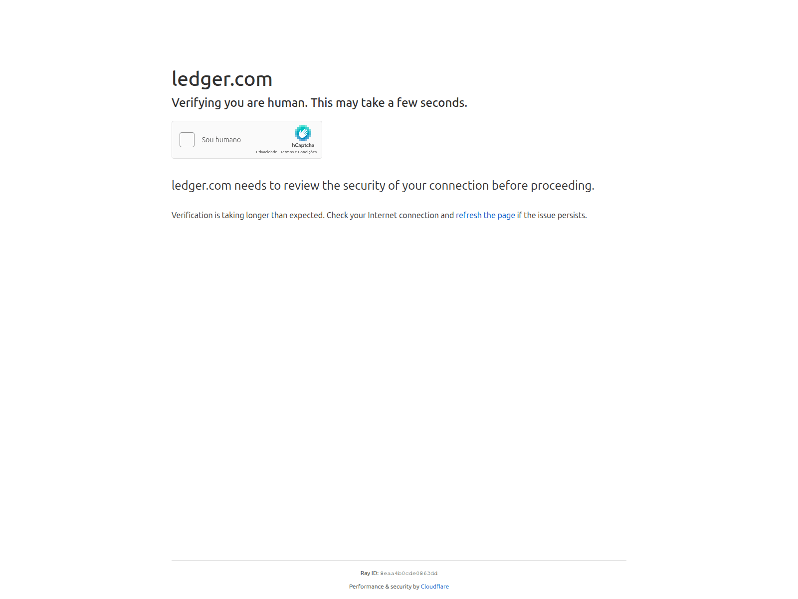 Screenshot of ledgerapiportal.com