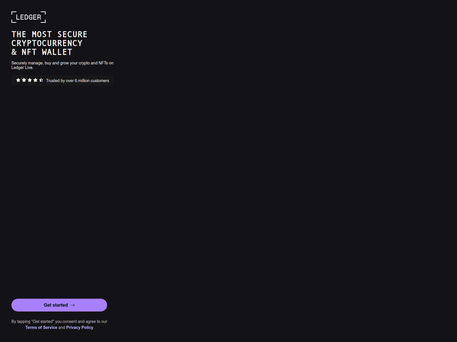 Screenshot of ledgercryptolife.com