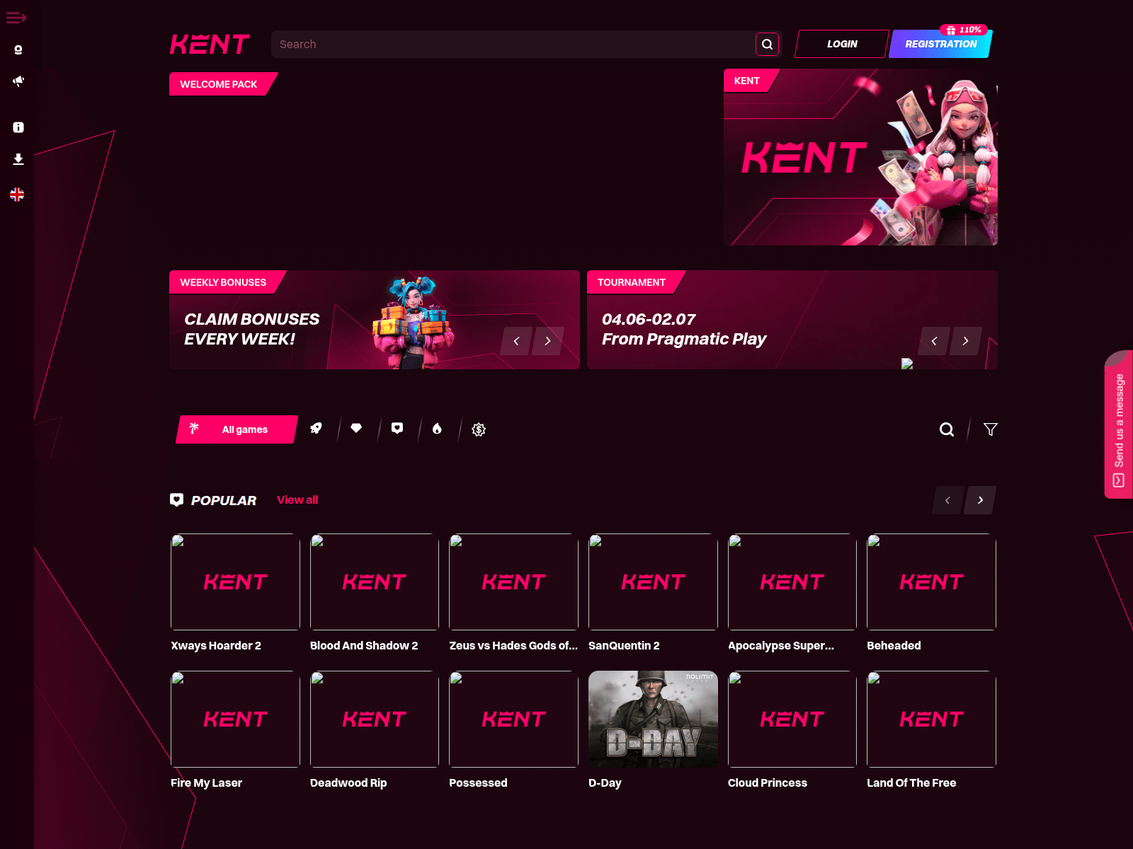 Screenshot of kentcasino580.com