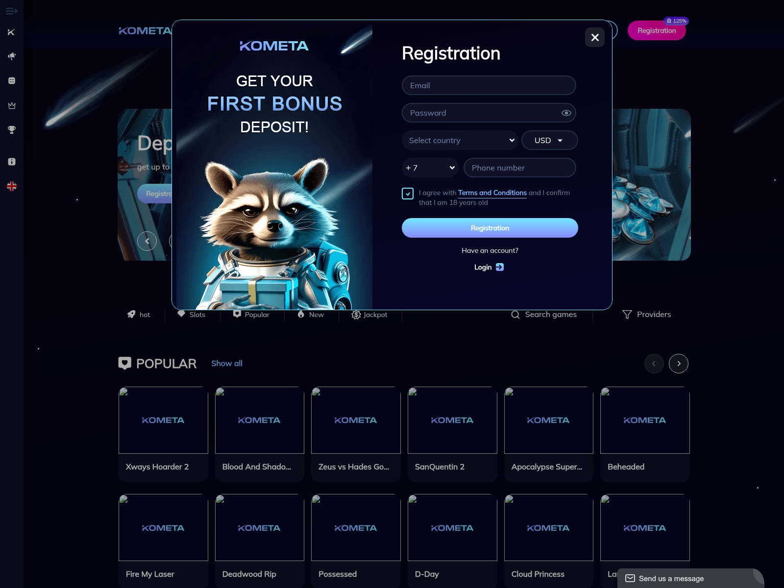 Screenshot of kometawex.com
