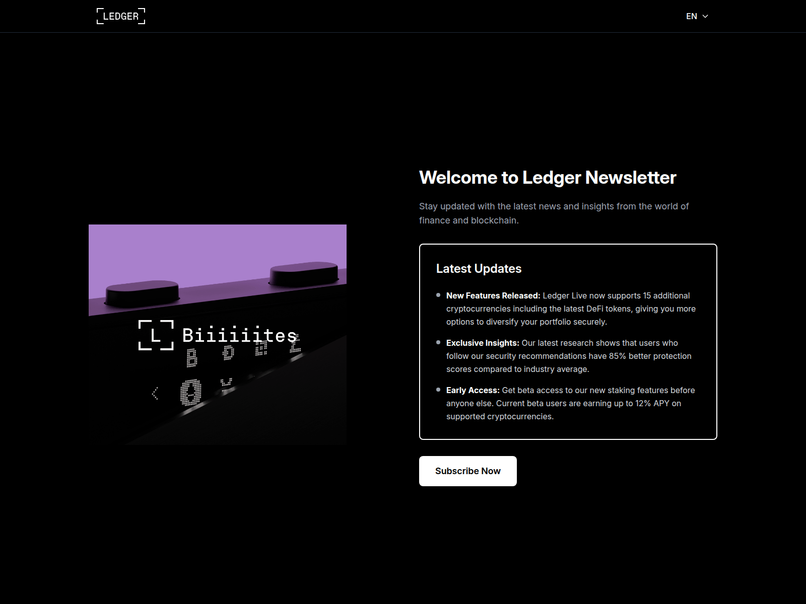 Screenshot of ledgernotify.com