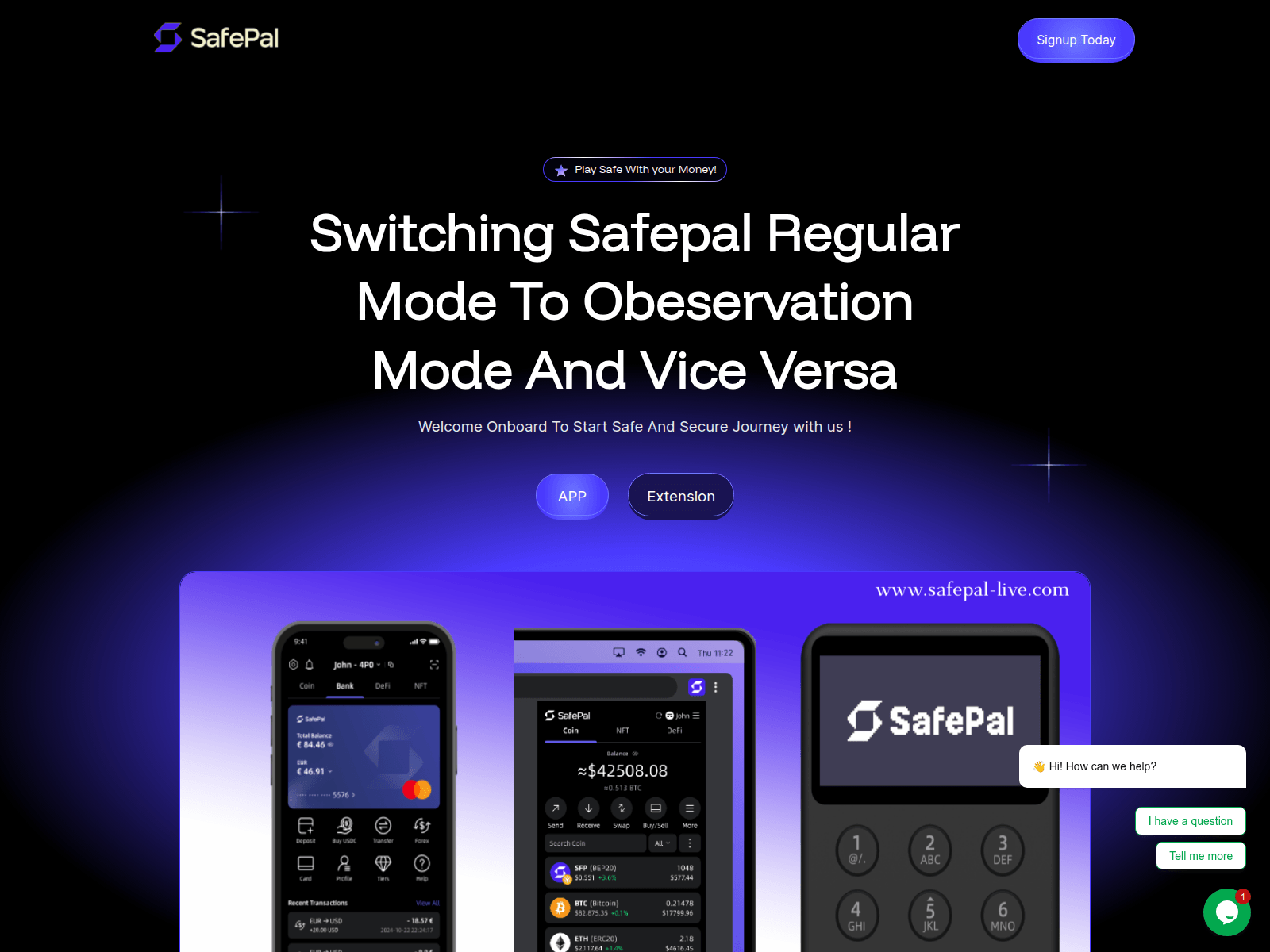 Screenshot of safepal-live.com