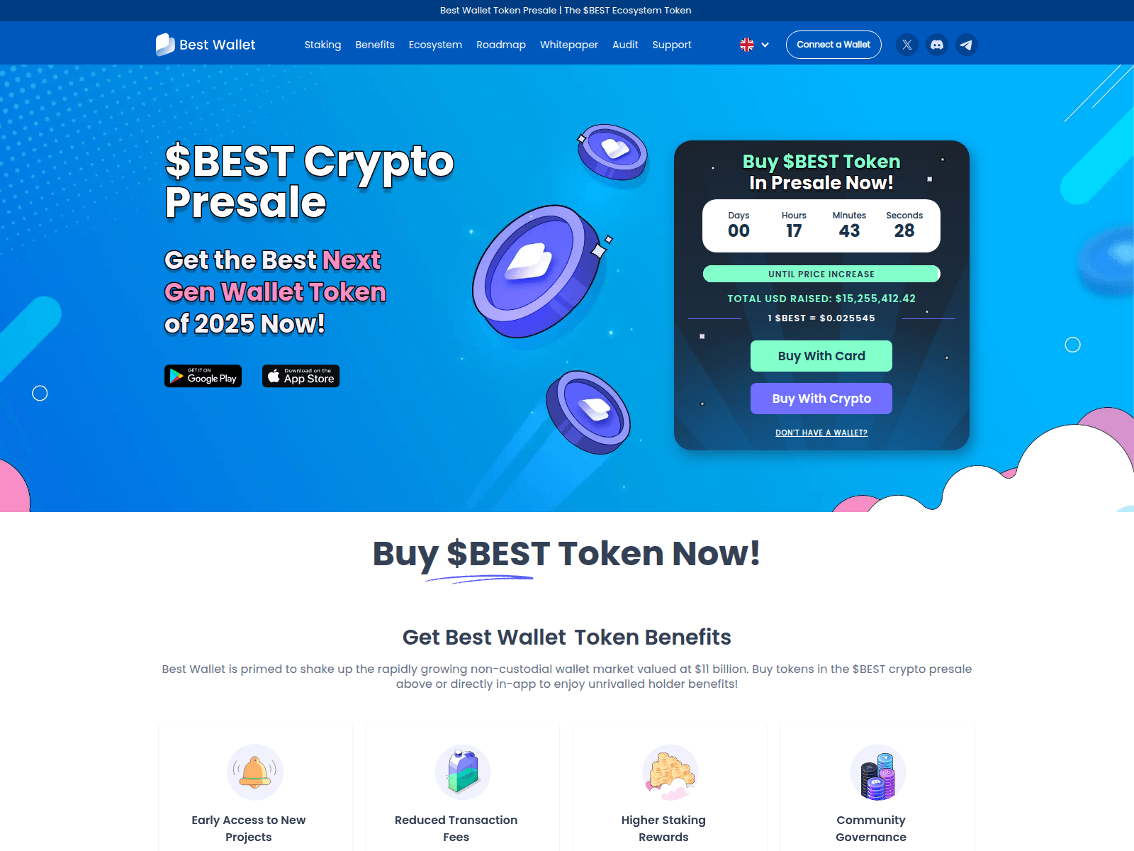 Screenshot of bestwalletpresale.com