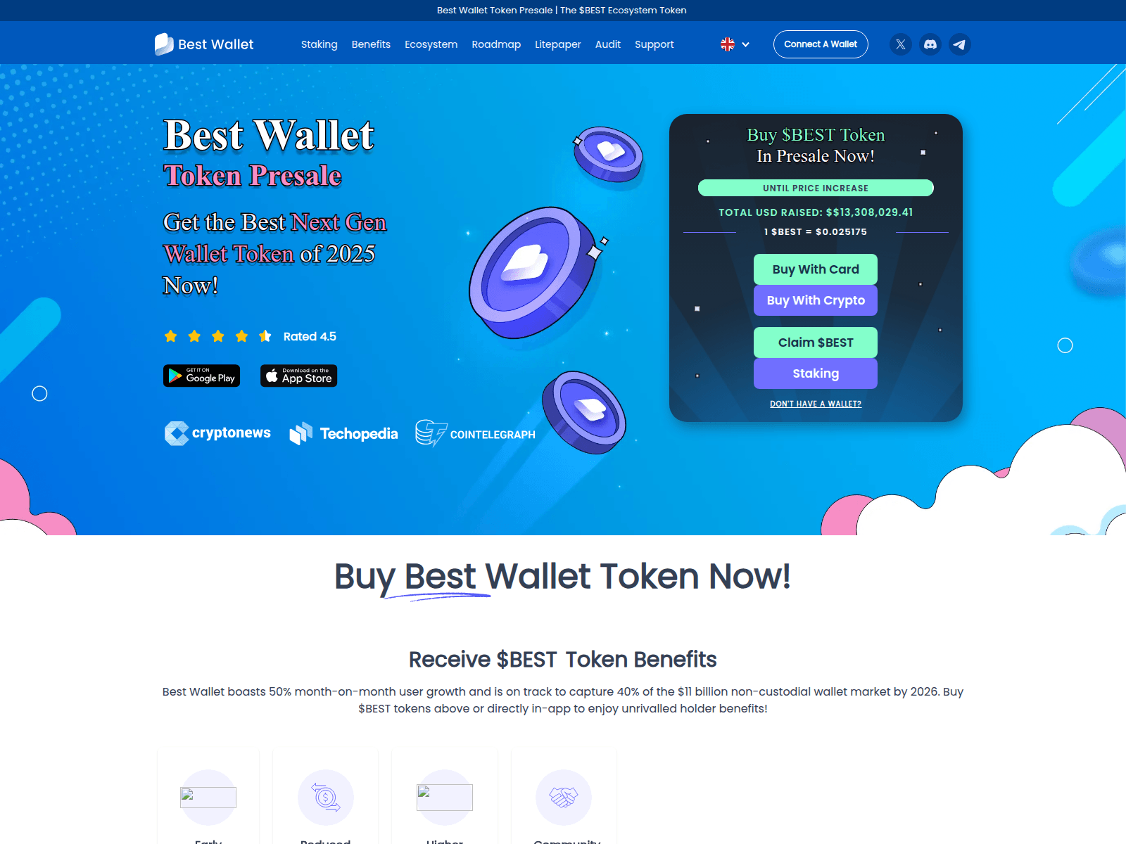 Screenshot of bestwallettoken.pro
