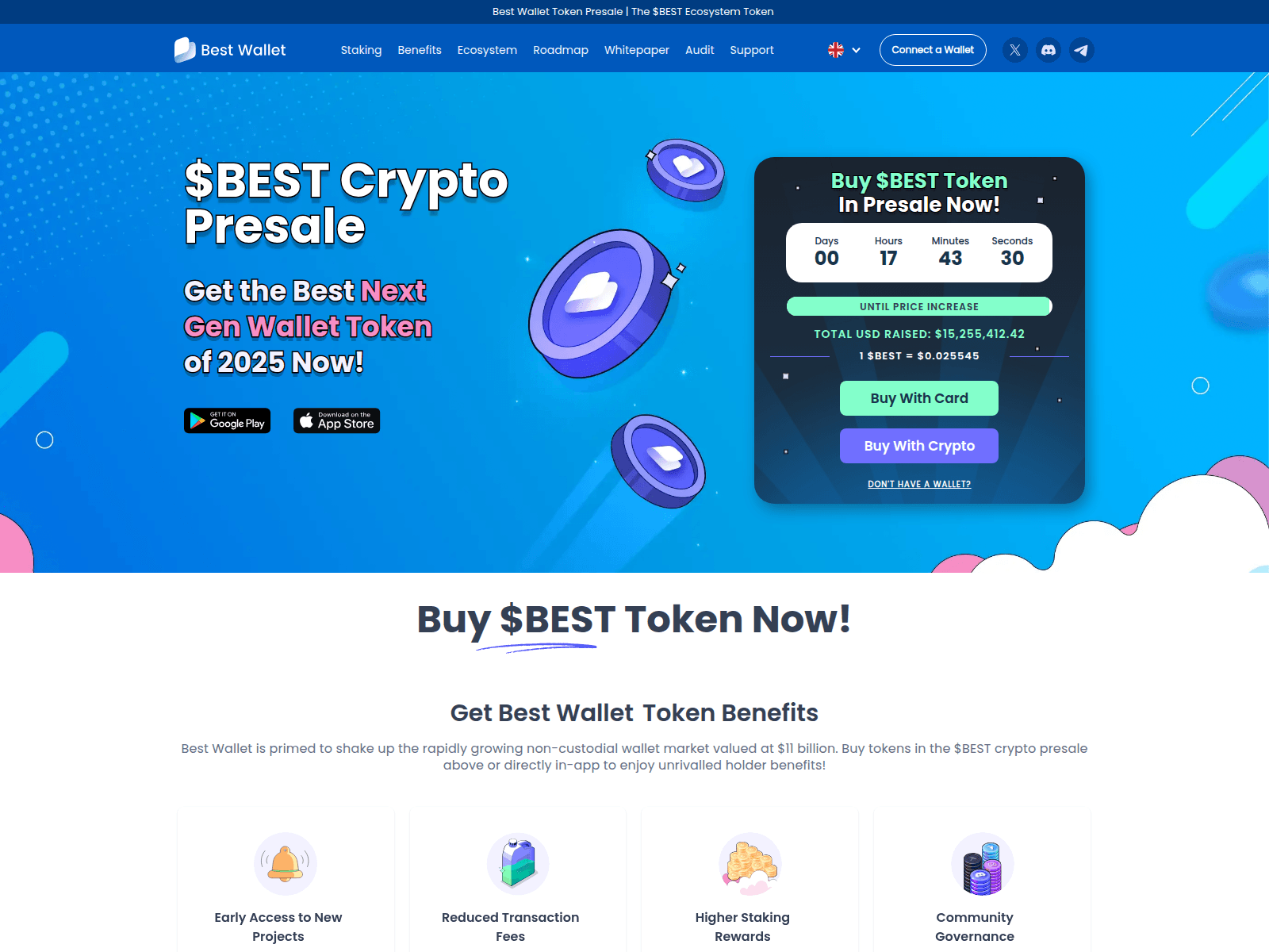 Screenshot of bestwallettoken.com