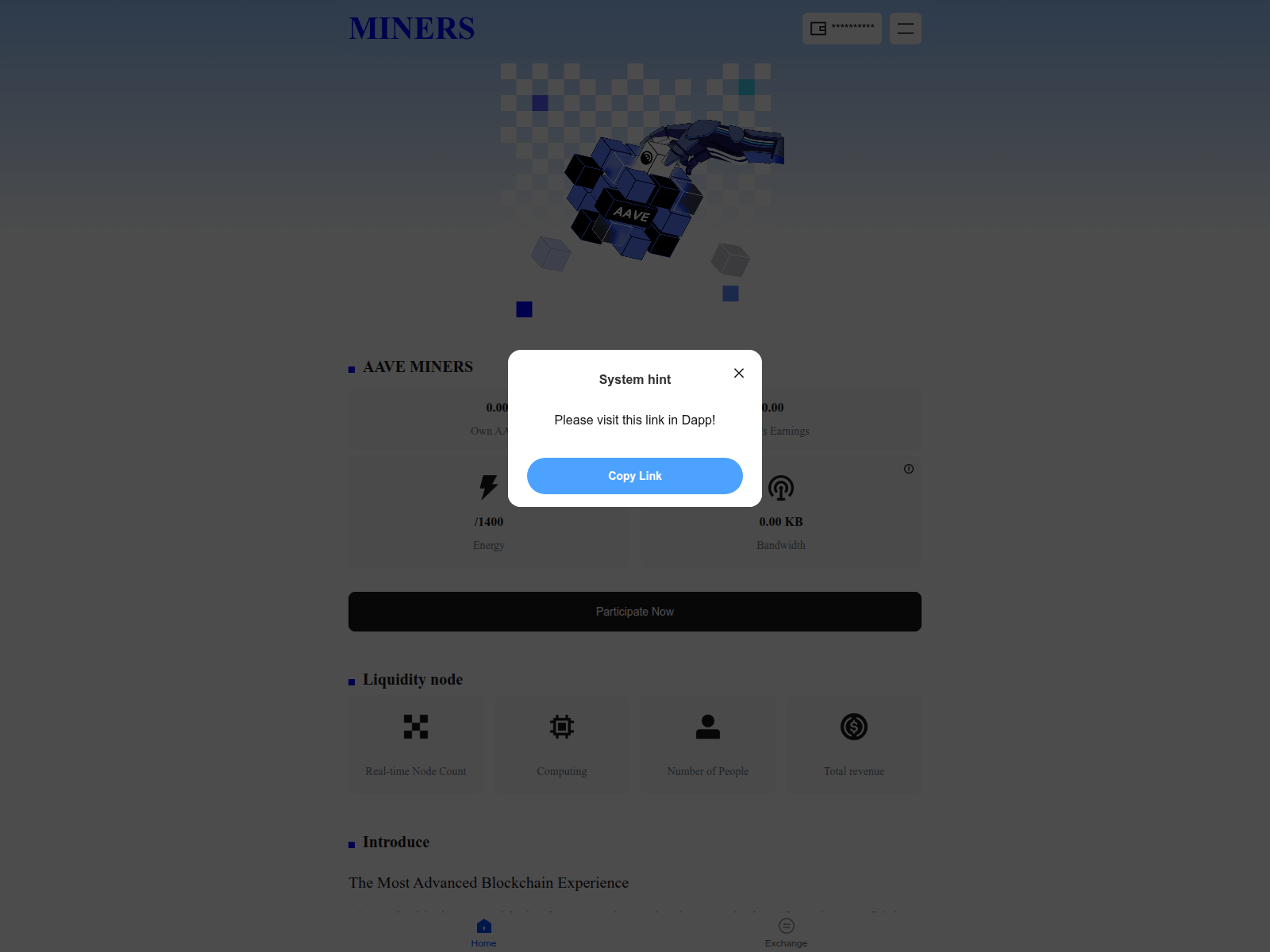 Screenshot of aaveminers.com