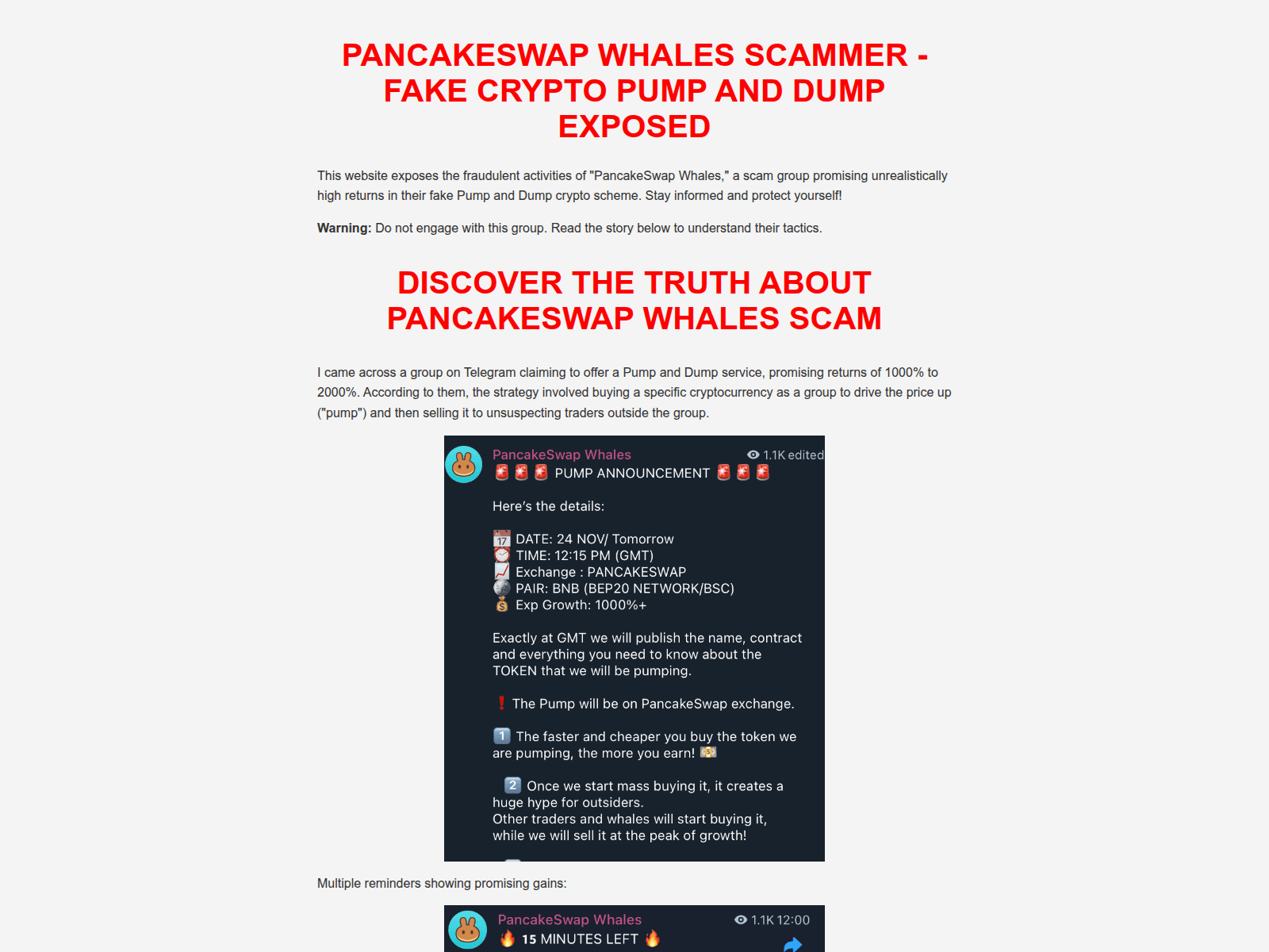 Screenshot of pancakeswapwhalesscam.info