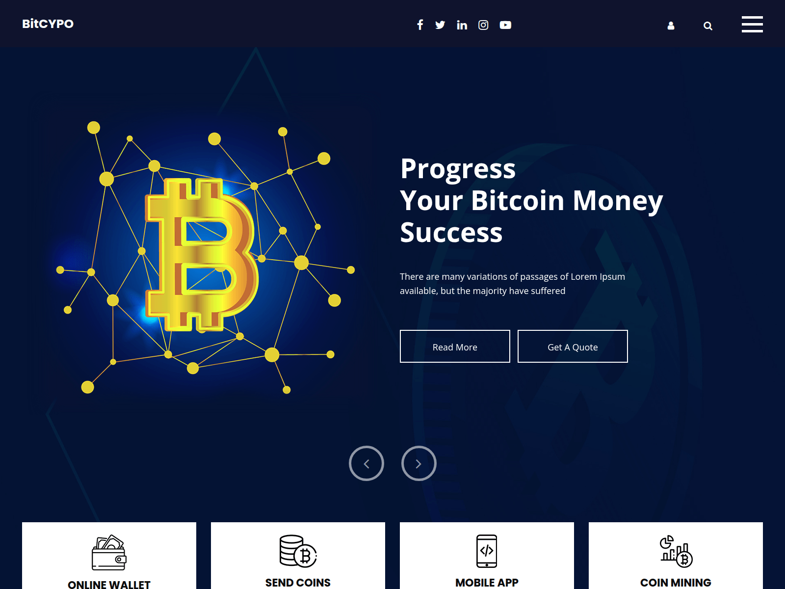 Screenshot of binanceminingcoin.com