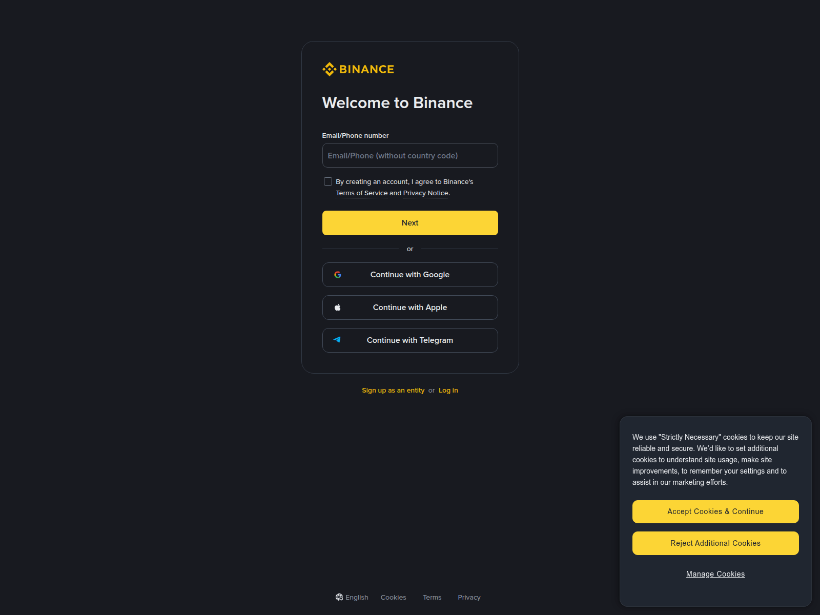Screenshot of binancep.com