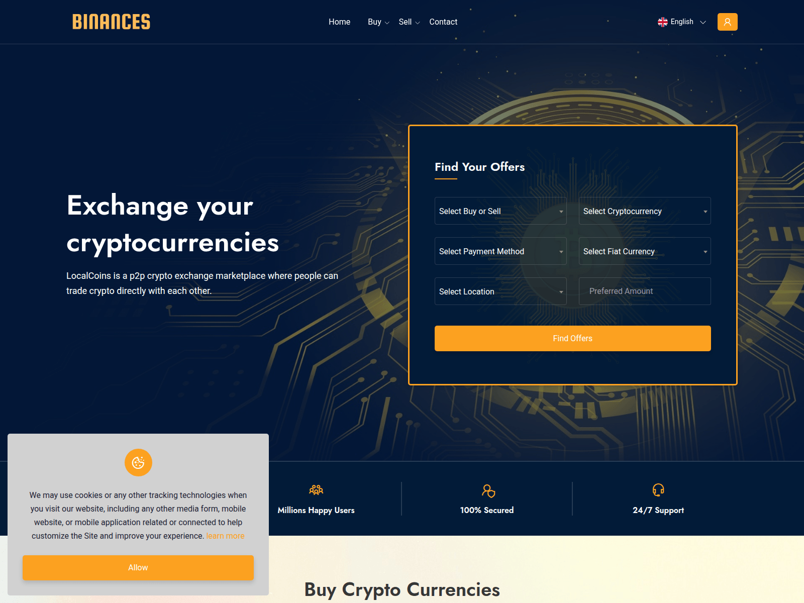 Screenshot of binances.live