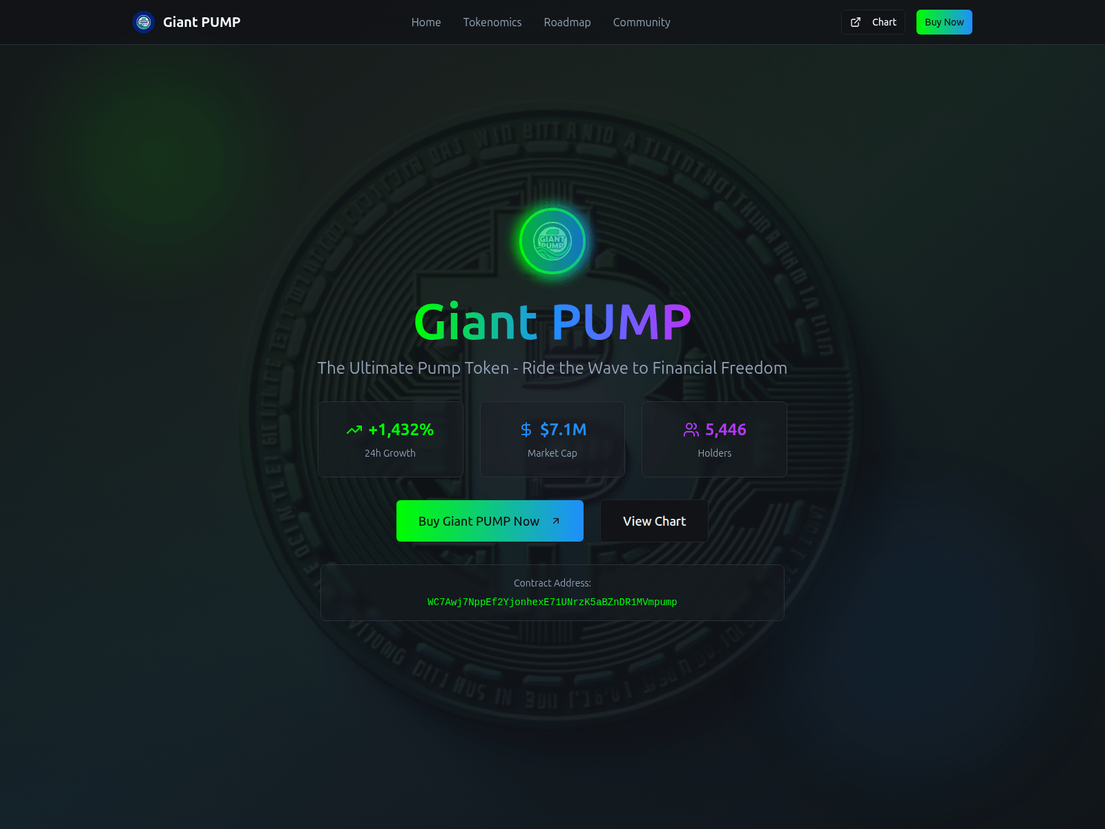 Screenshot of giantpump.space