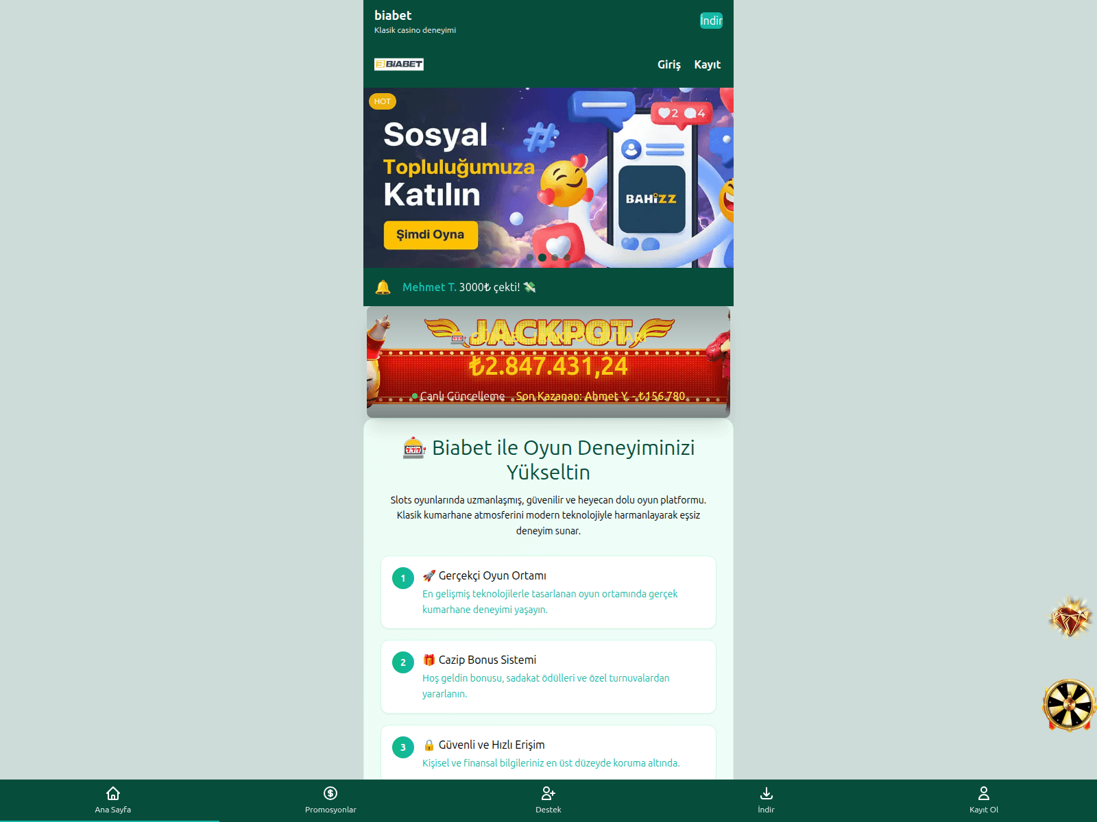 Screenshot of biabettelegram.com