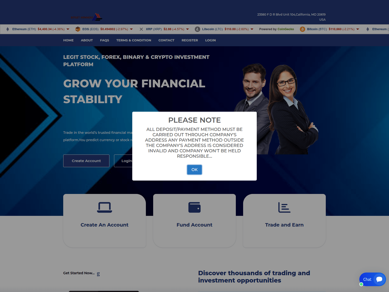 Screenshot of bitgetminnerz.info