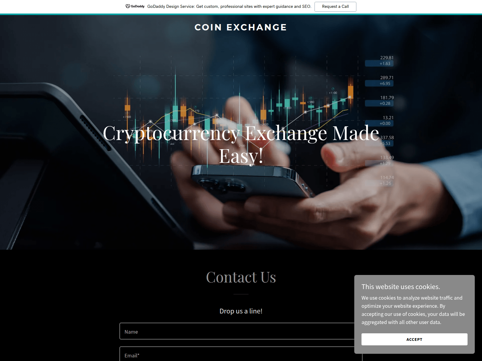 Screenshot of coinexchange.cash