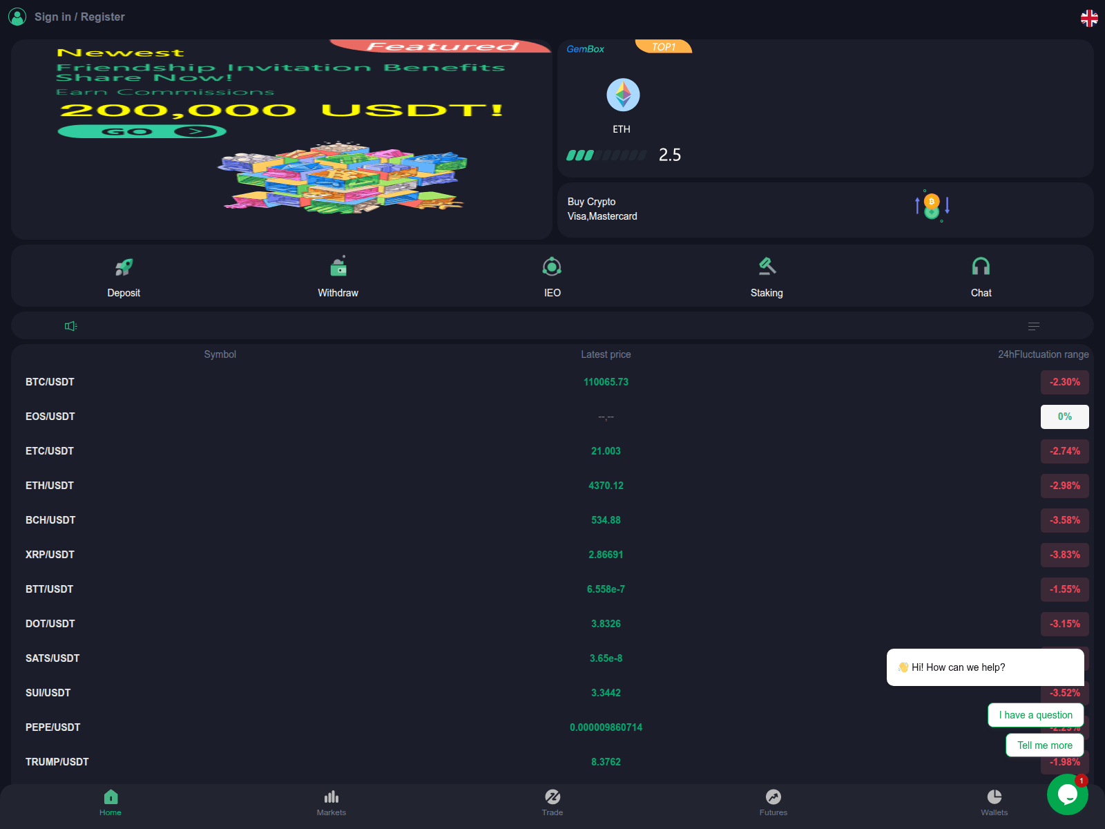 Screenshot of coinexchnage.com