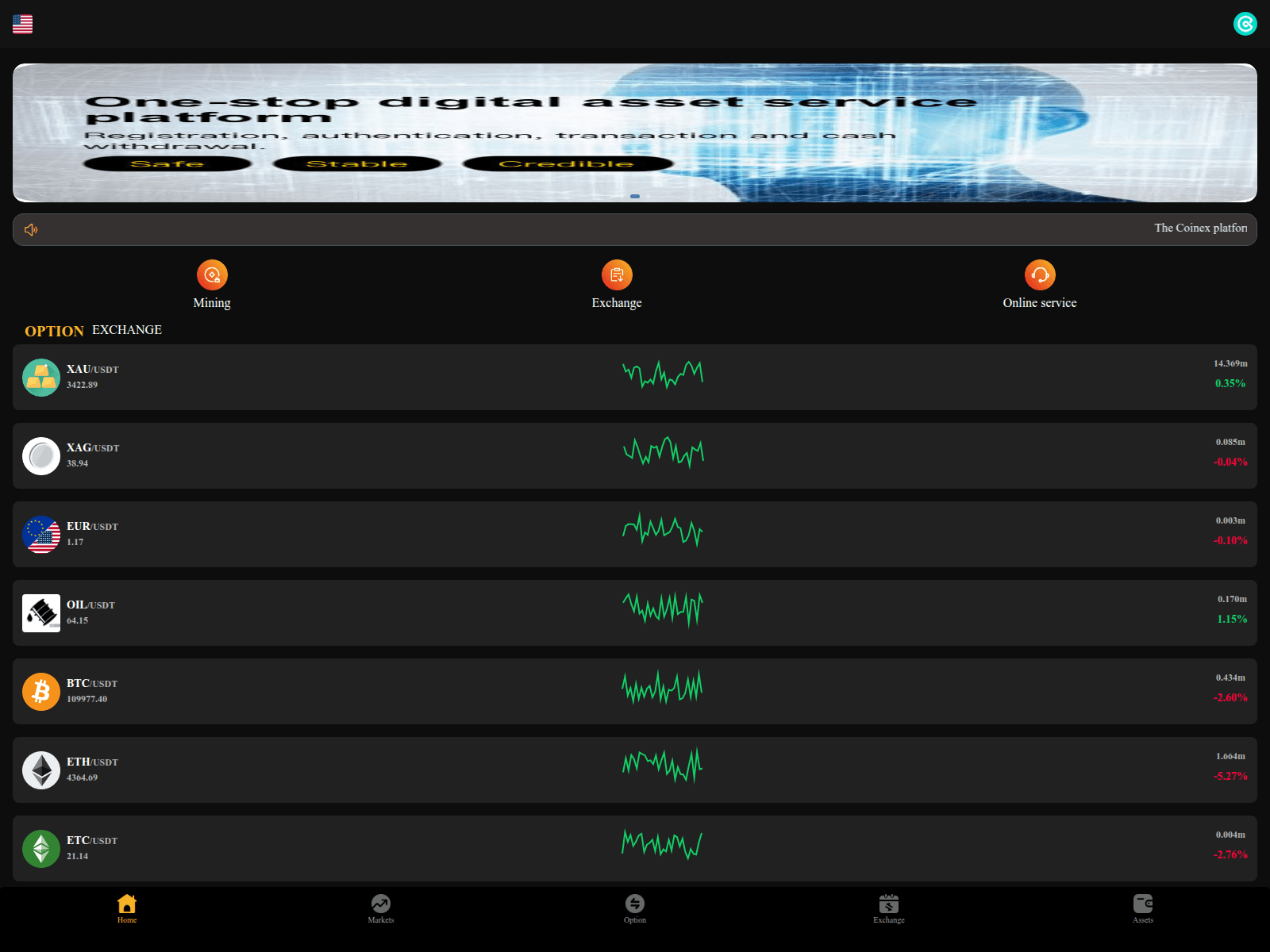 Screenshot of coinex-vip6.com