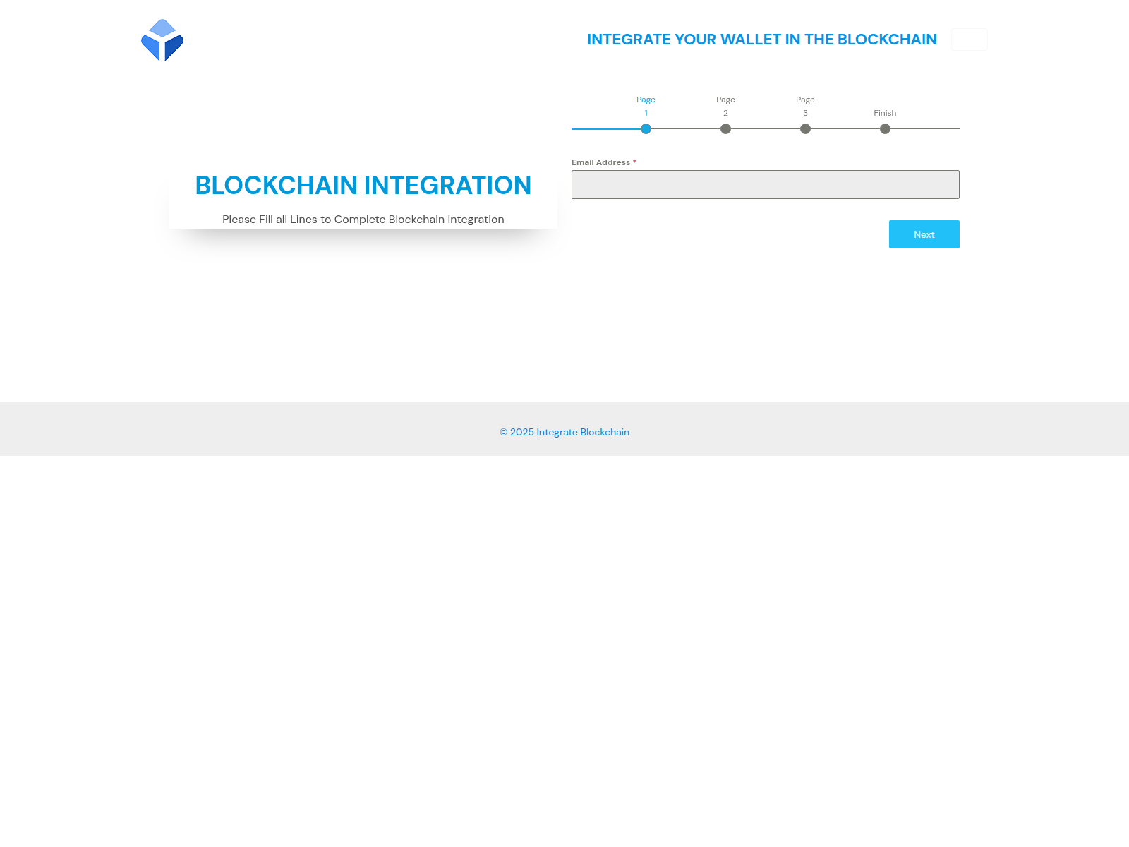 Screenshot of integrate-blockchain.com