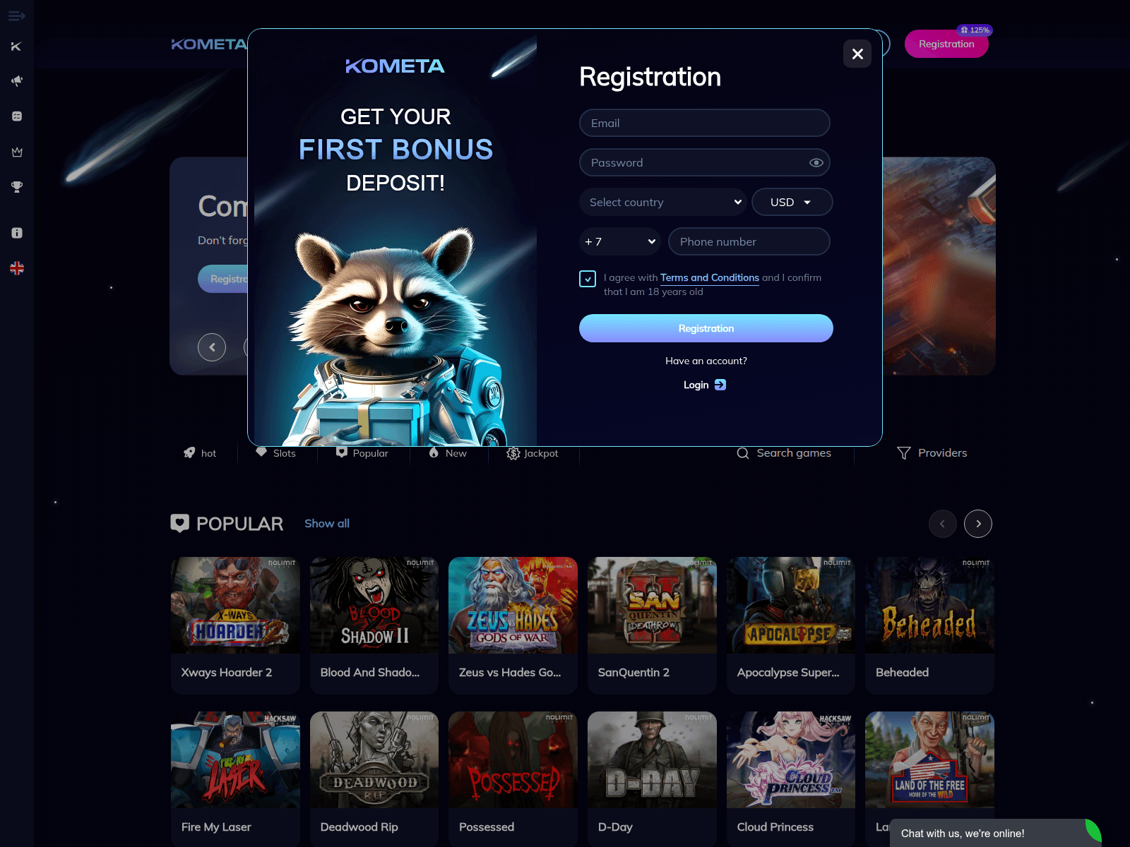 Screenshot of kometastar.com